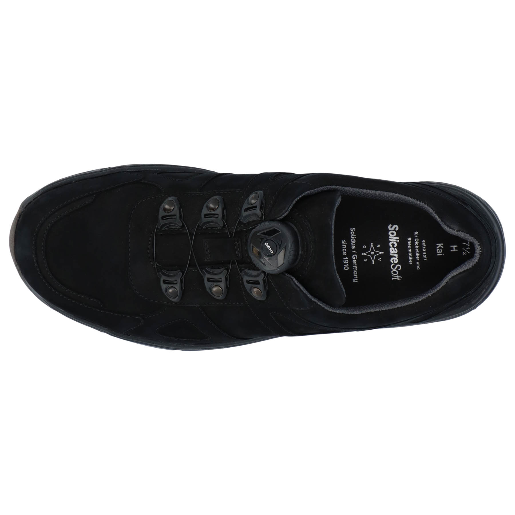 schwarze halbschuh draufsicht