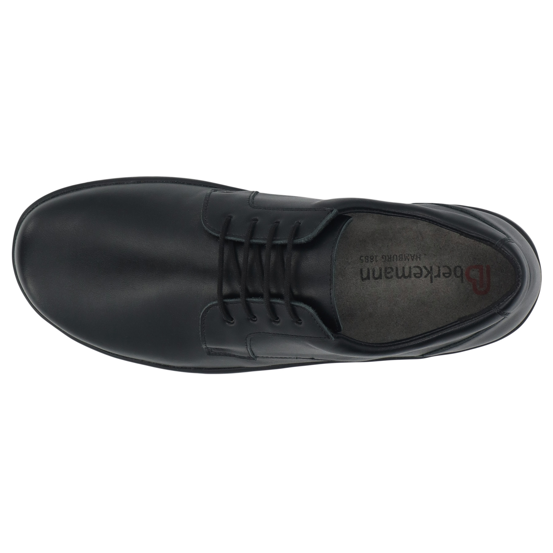 schwarze halbschuh draufsicht