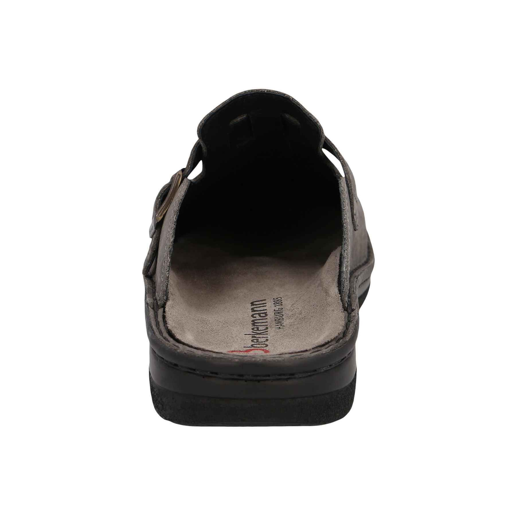 graue clogs hinteransicht