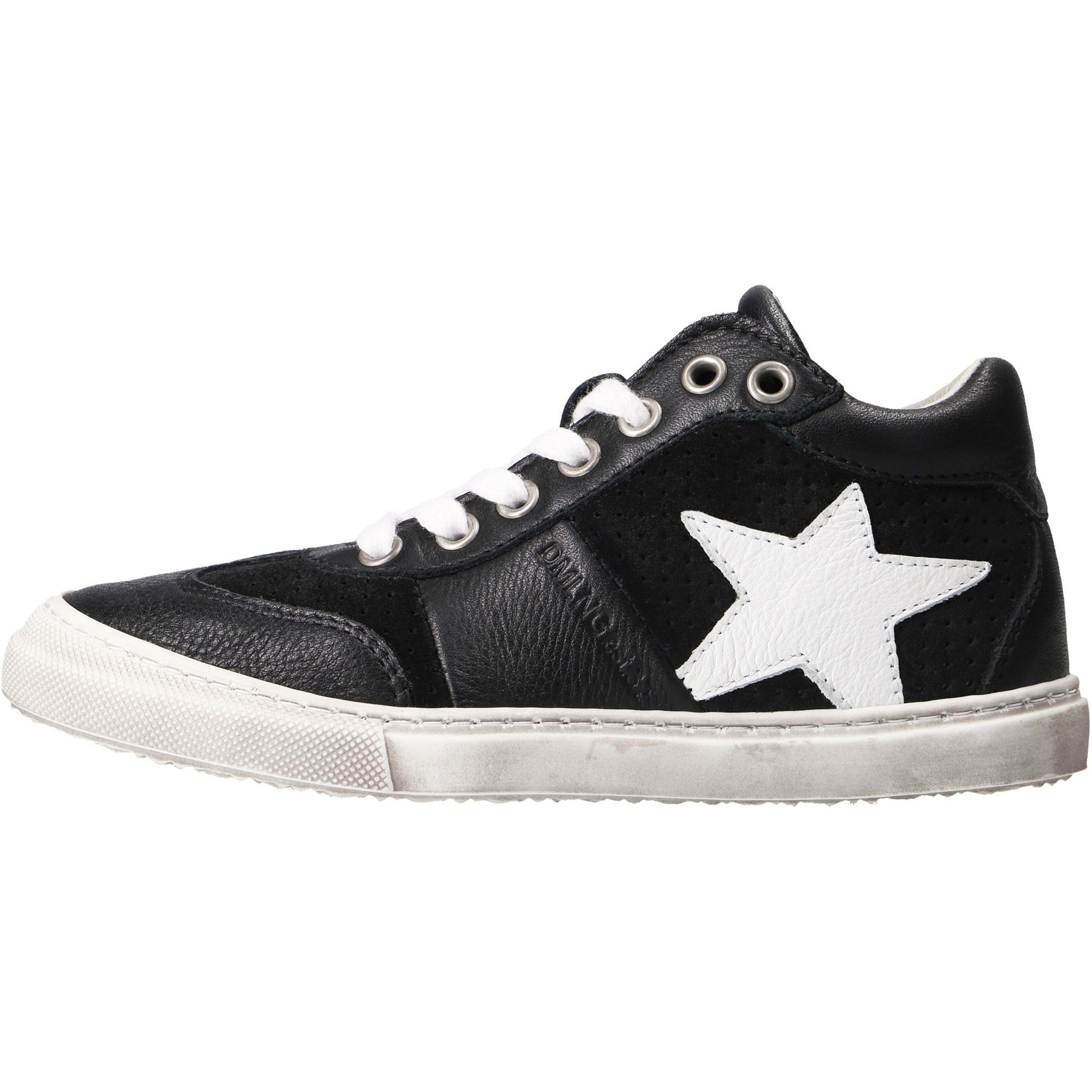 schwarze mid cut seitenansicht links