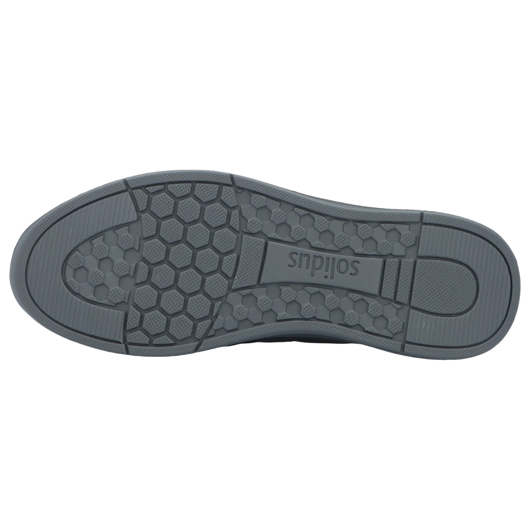 schwarze slipper sohlenansicht