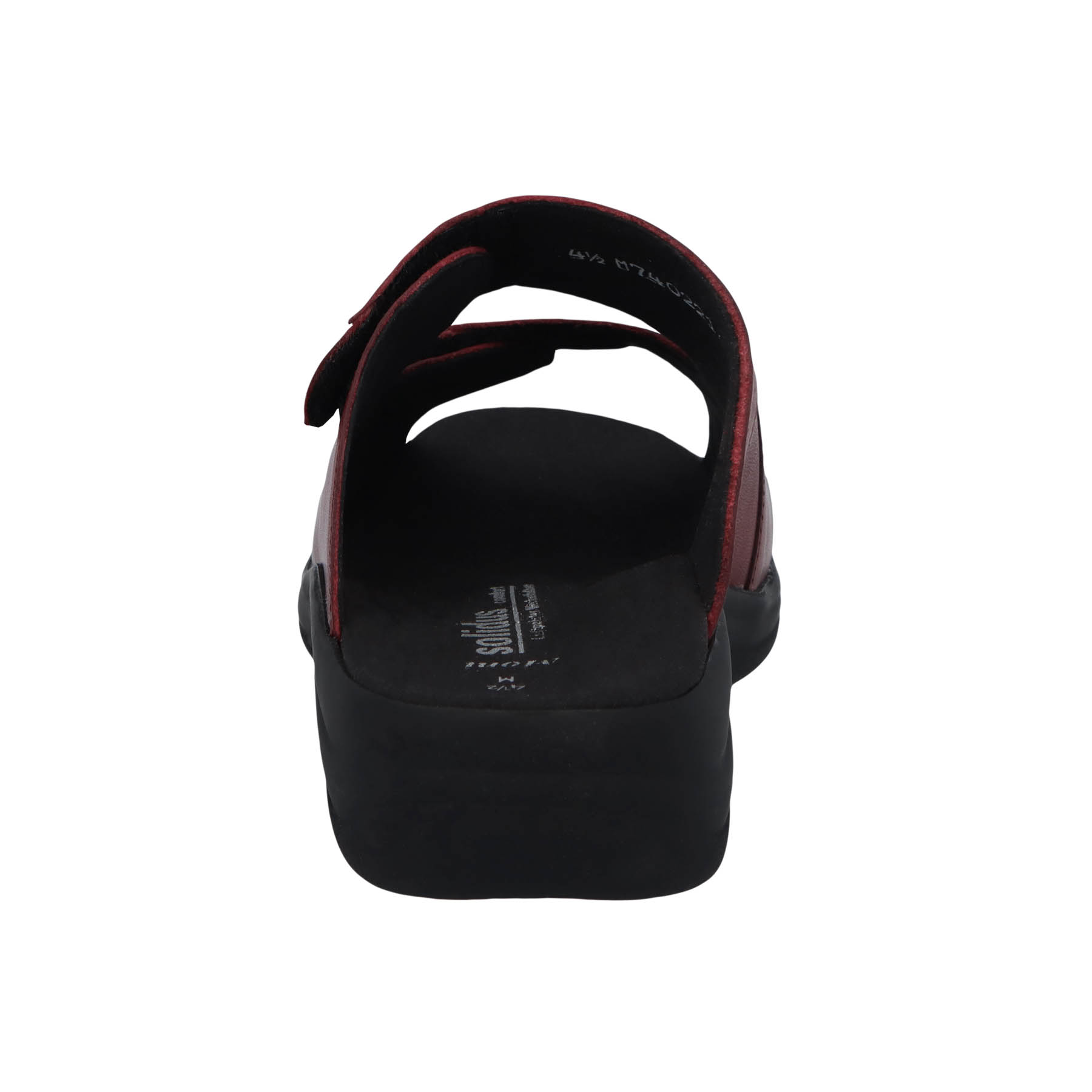 rote pantolette hinteransicht