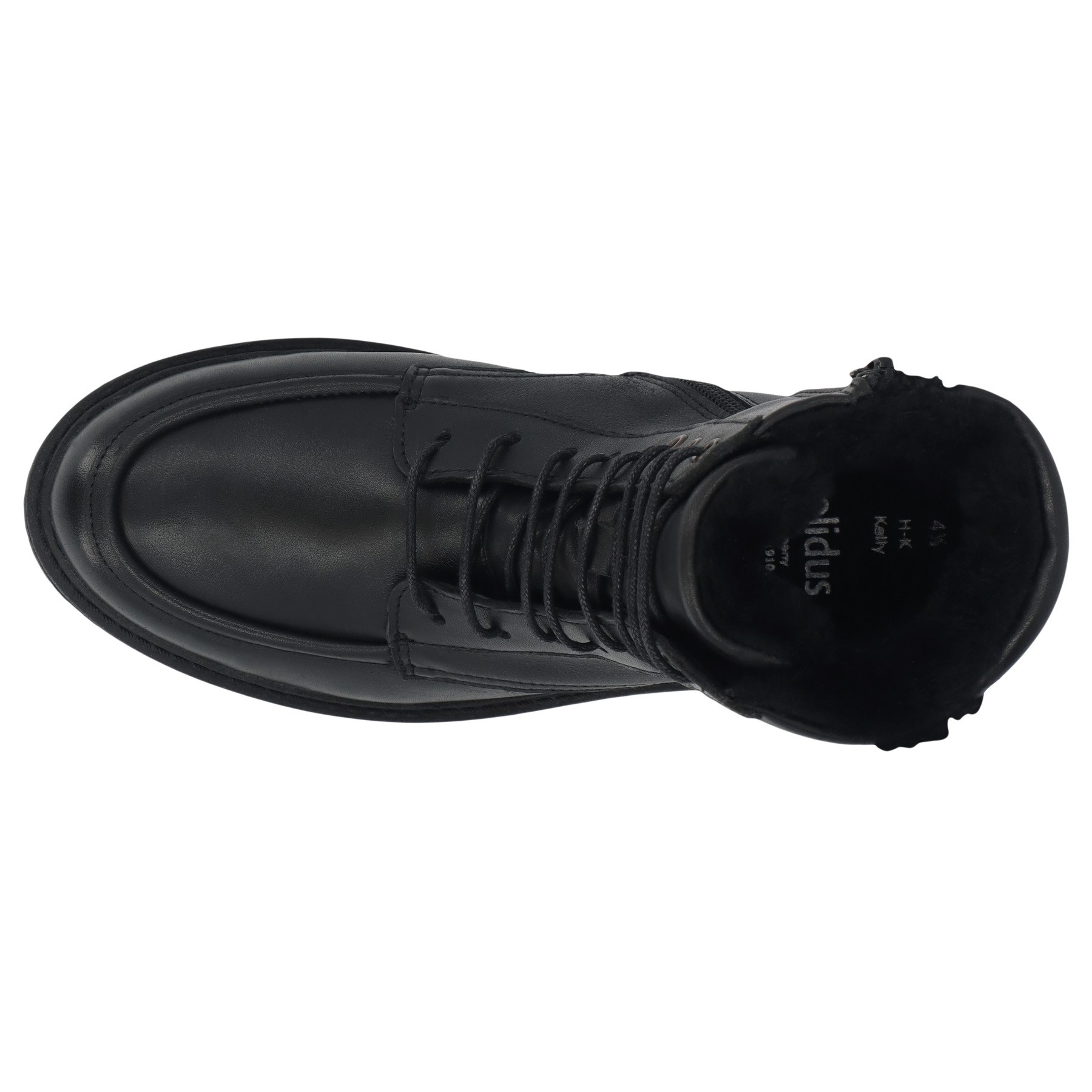 schwarze stiefel draufsicht