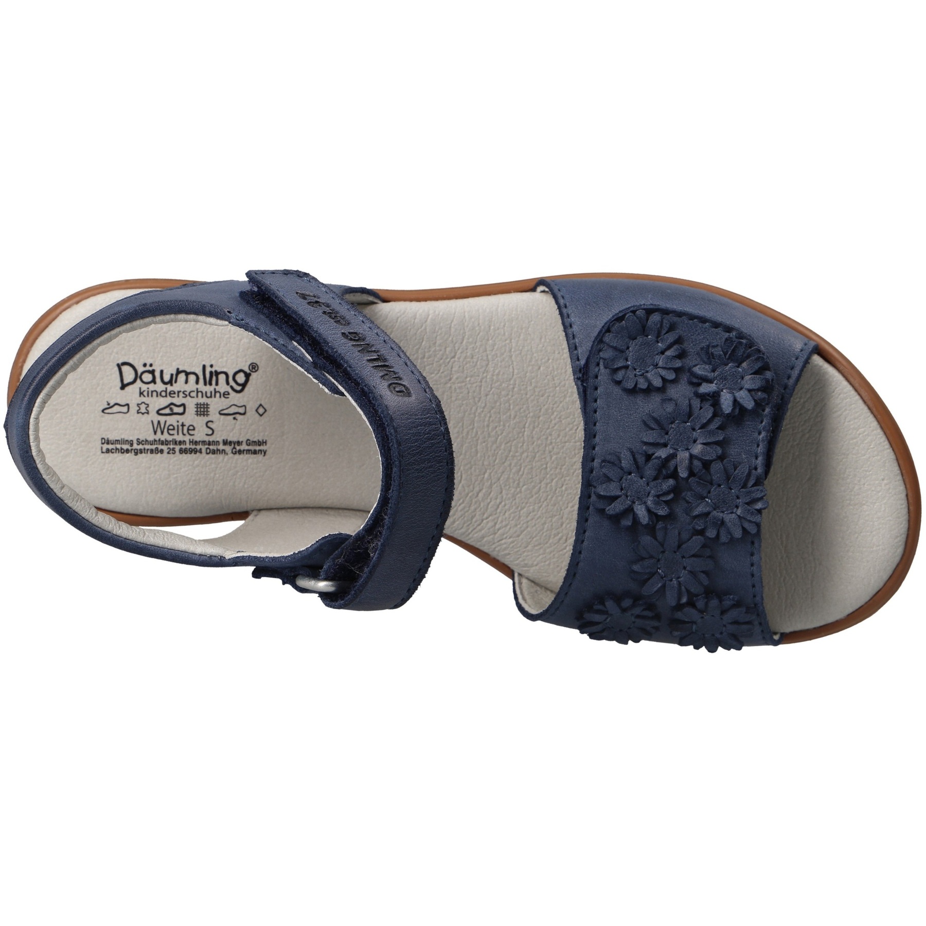 blaue sandale draufsicht