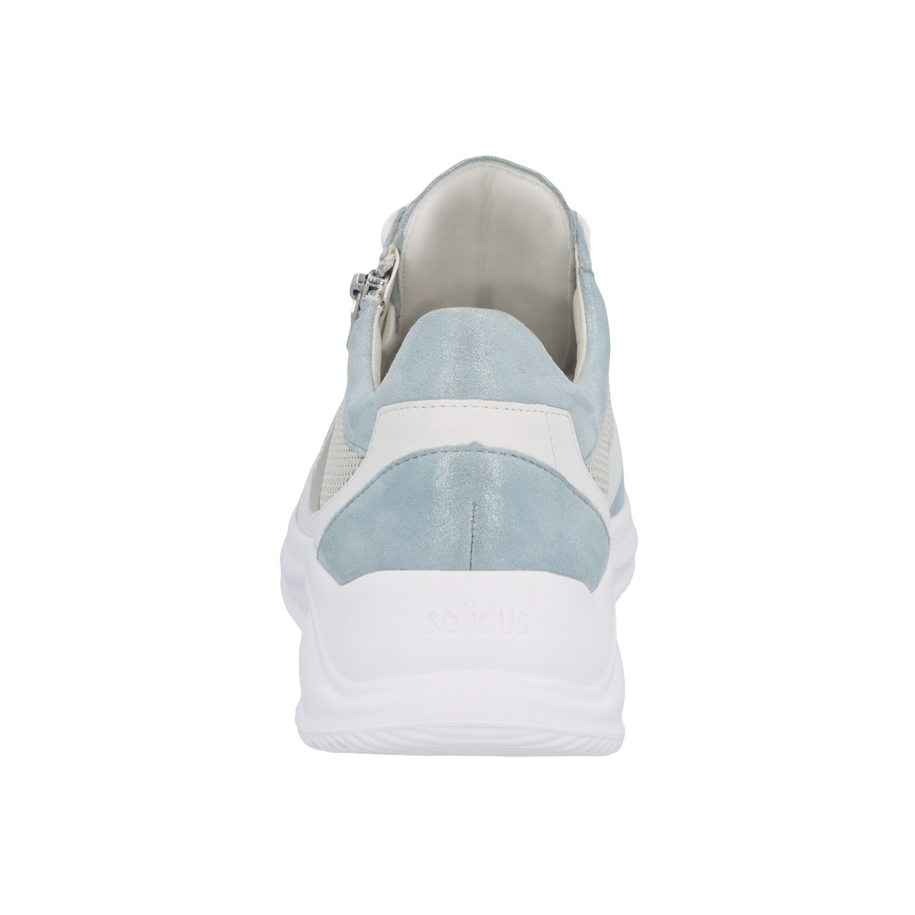 blaue halbschuh hinteransicht