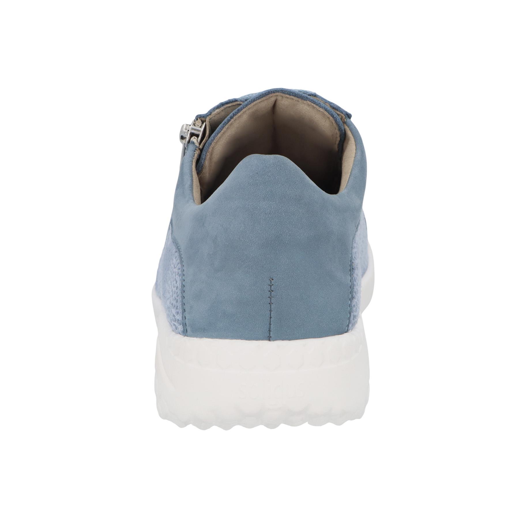 blaue halbschuh hinteransicht