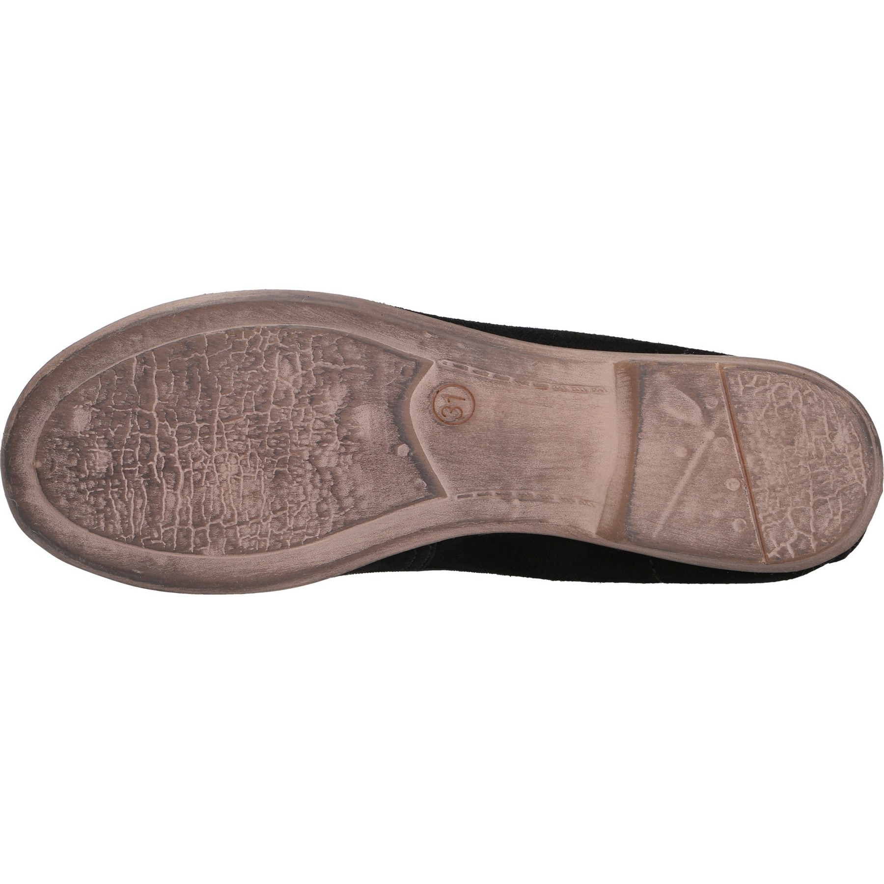 schwarze ballerina sohlenansicht