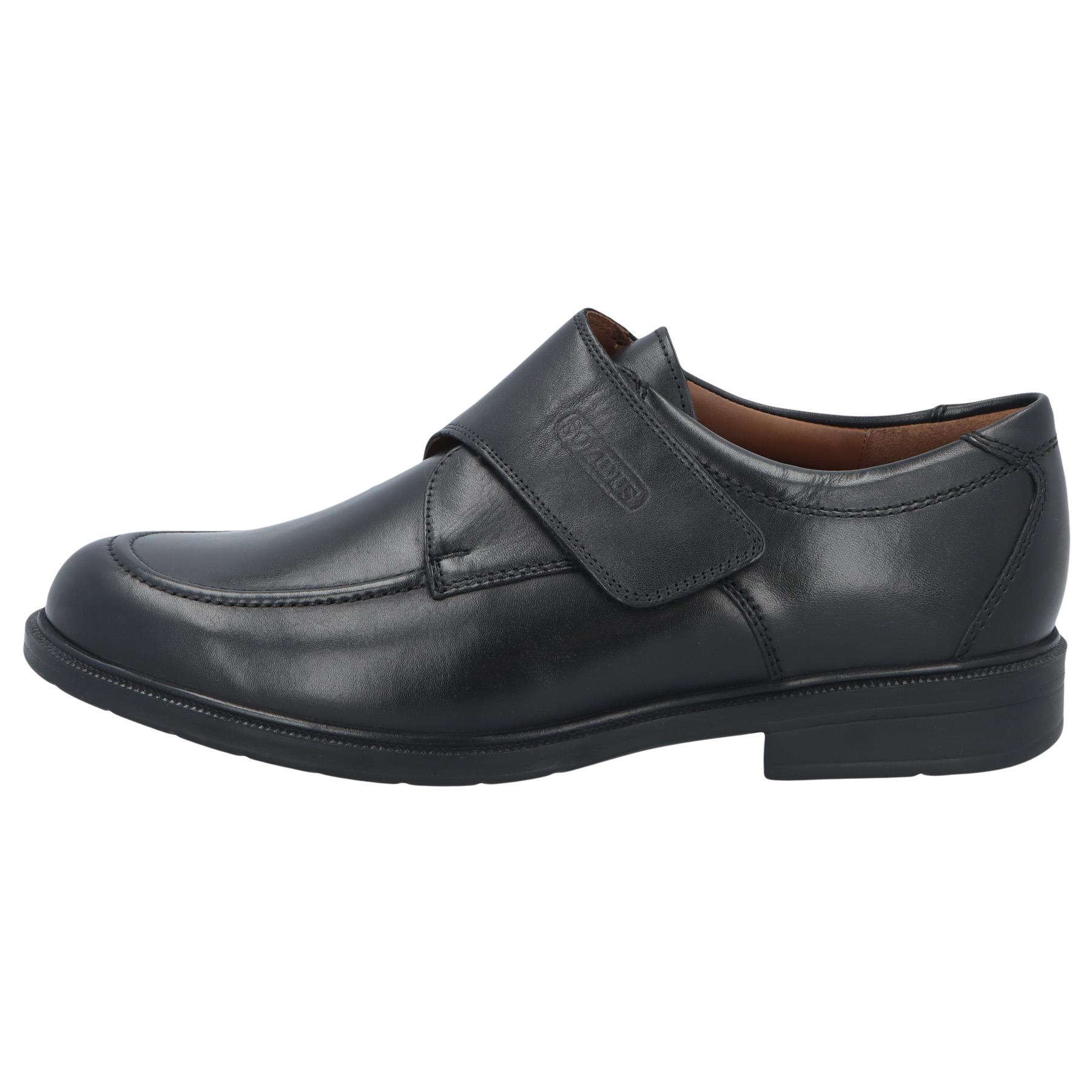 schwarze halbschuh seitenansicht links