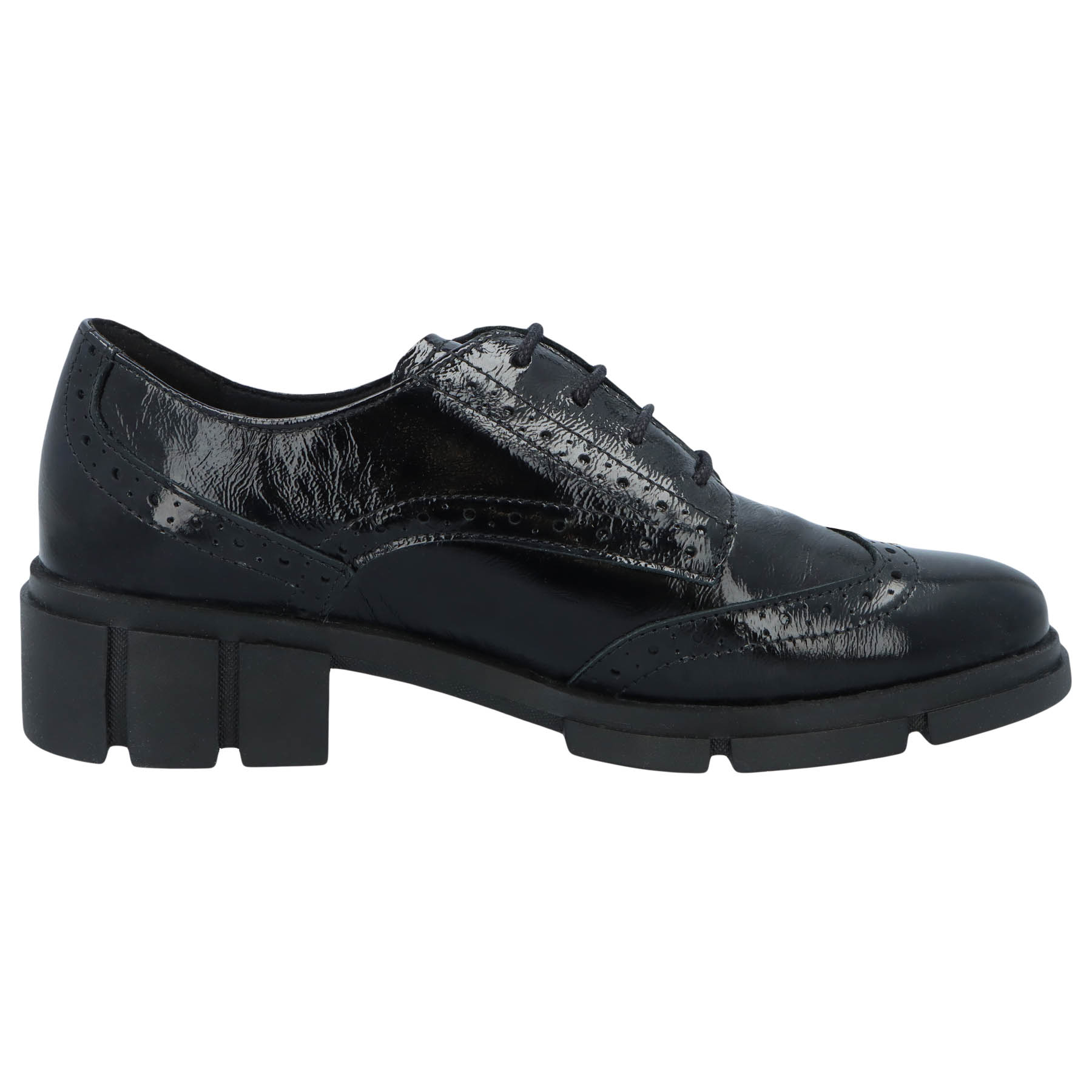 schwarze halbschuh seitenansicht rechts