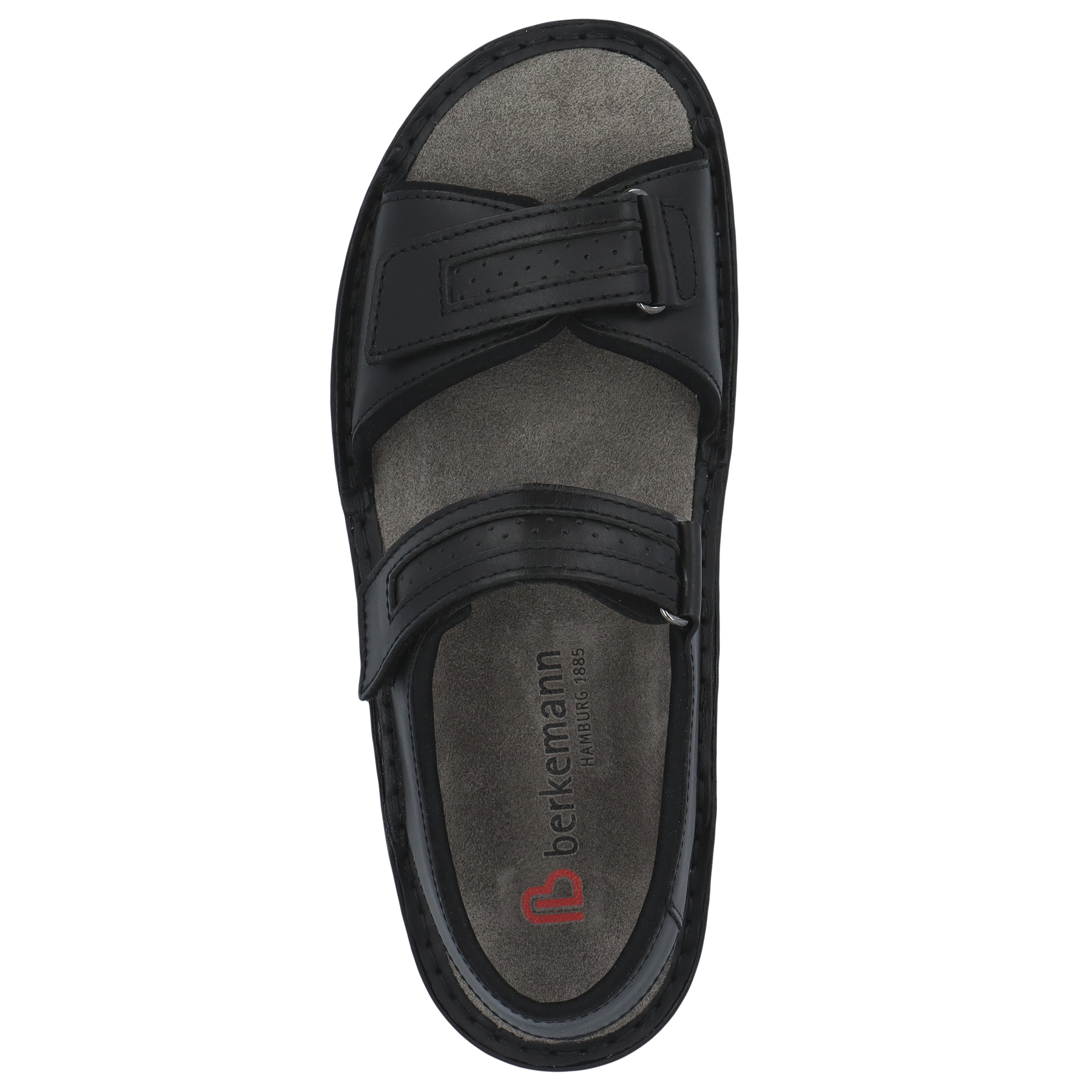 schwarze sandale draufsicht