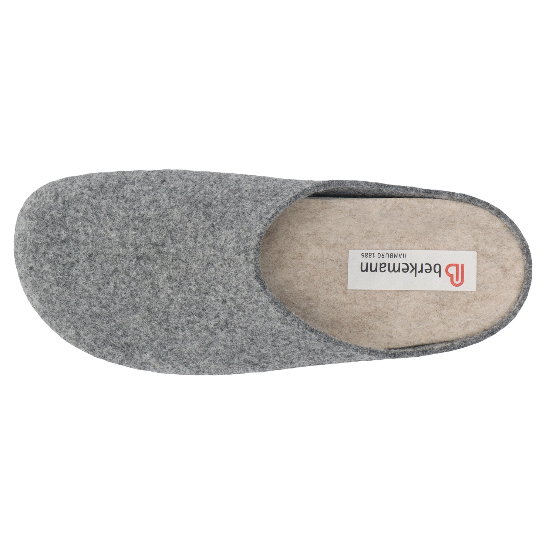 graue hausschuhe draufsicht