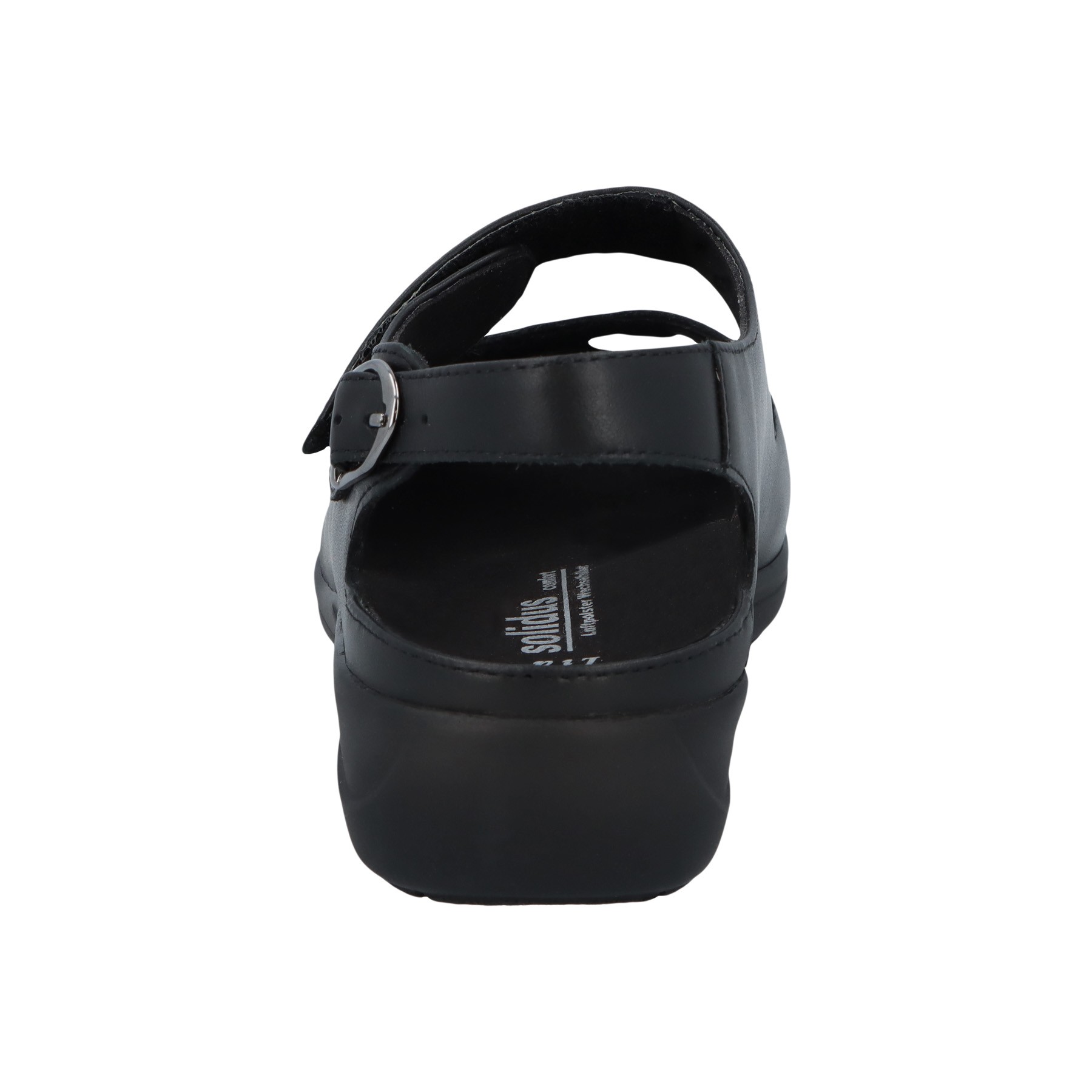 schwarze sandale hinteransicht