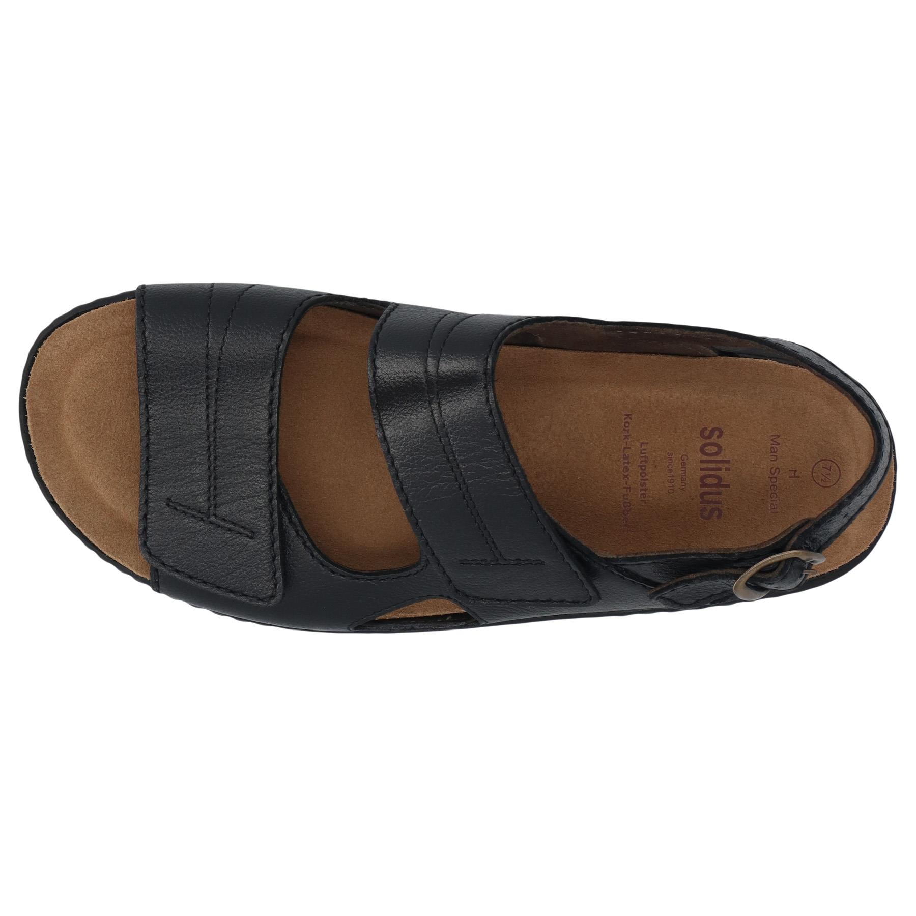 schwarze sandale draufsicht