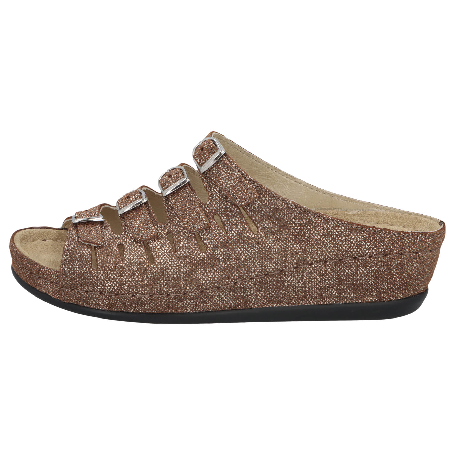 braune pantolette seitenansicht links