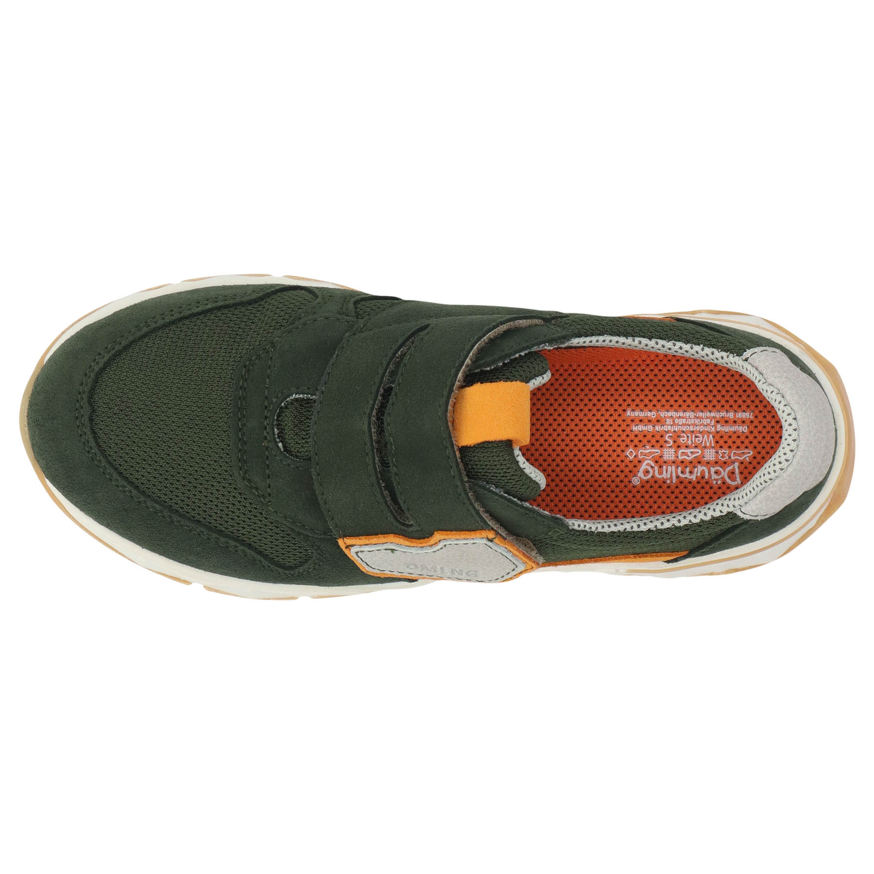 grüne halbschuh draufsicht