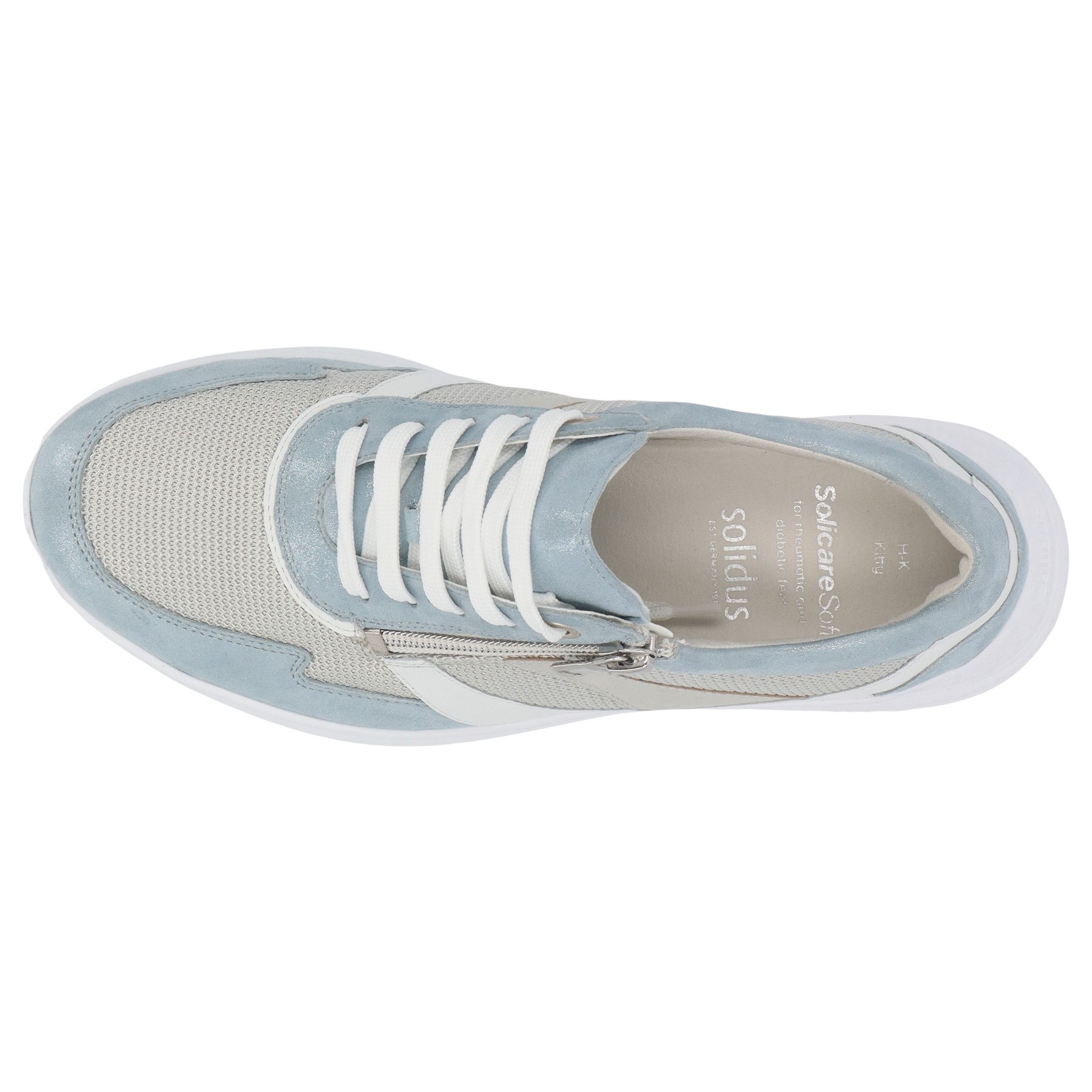 blaue halbschuh draufsicht