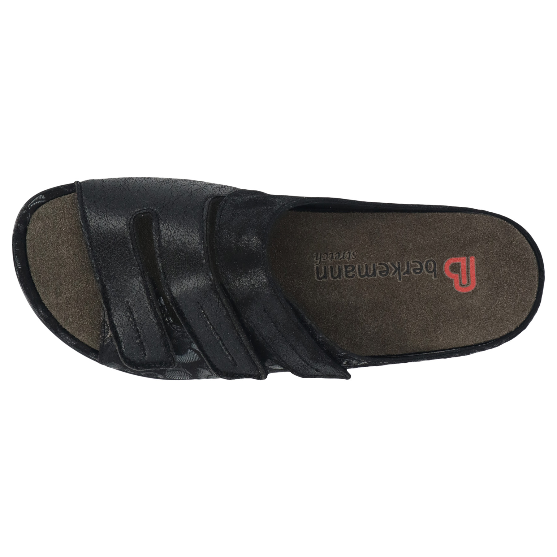 schwarze pantolette draufsicht