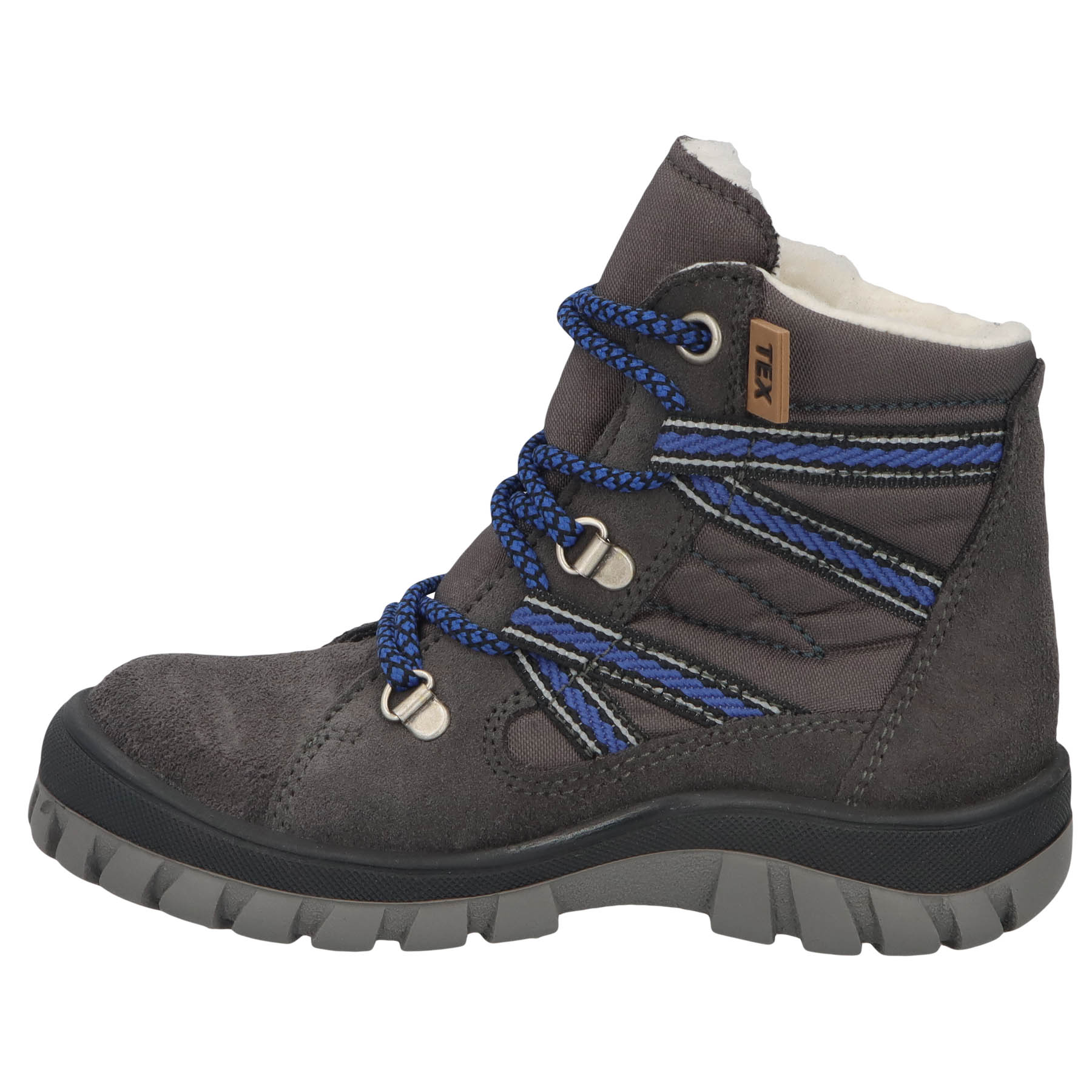 graue stiefeletten seitenansicht links