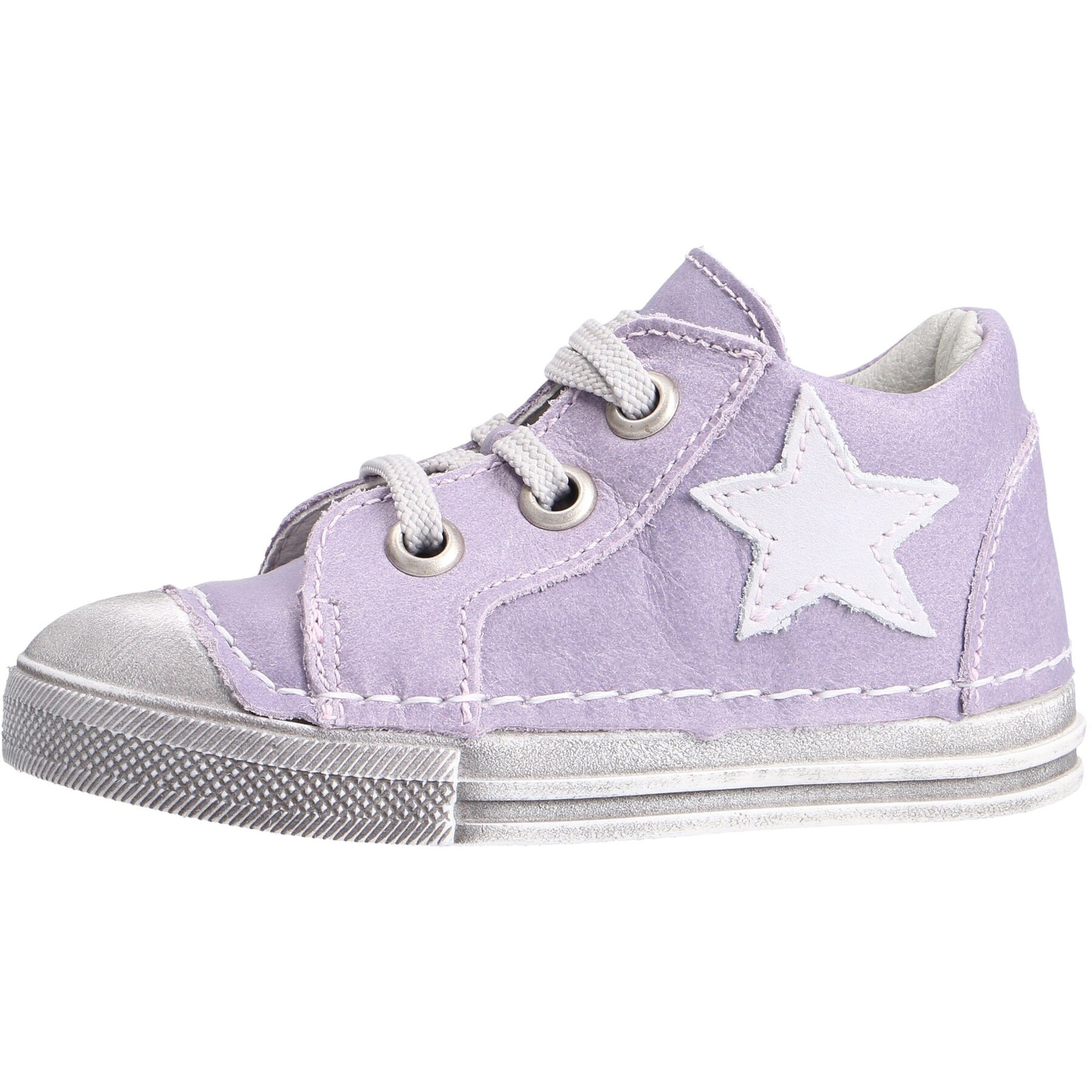 rote lauflernschuhe seitenansicht links