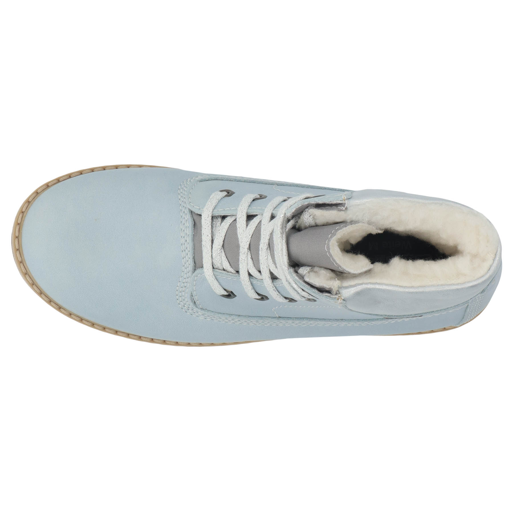 blaue stiefeletten draufsicht