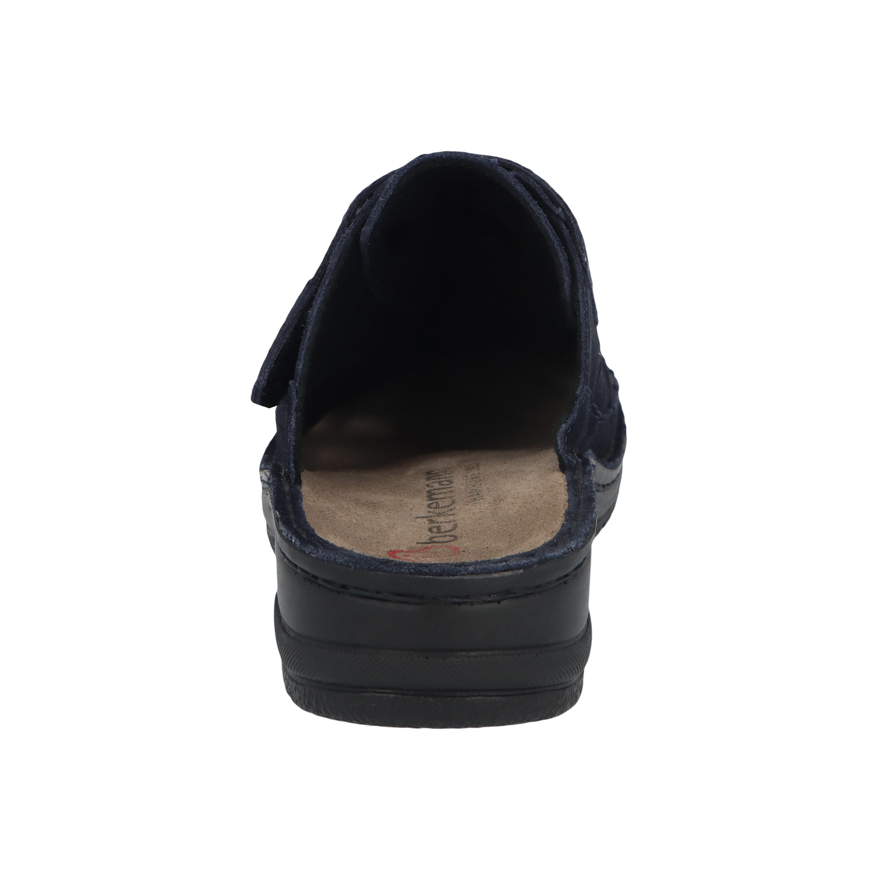 blaue clogs hinteransicht