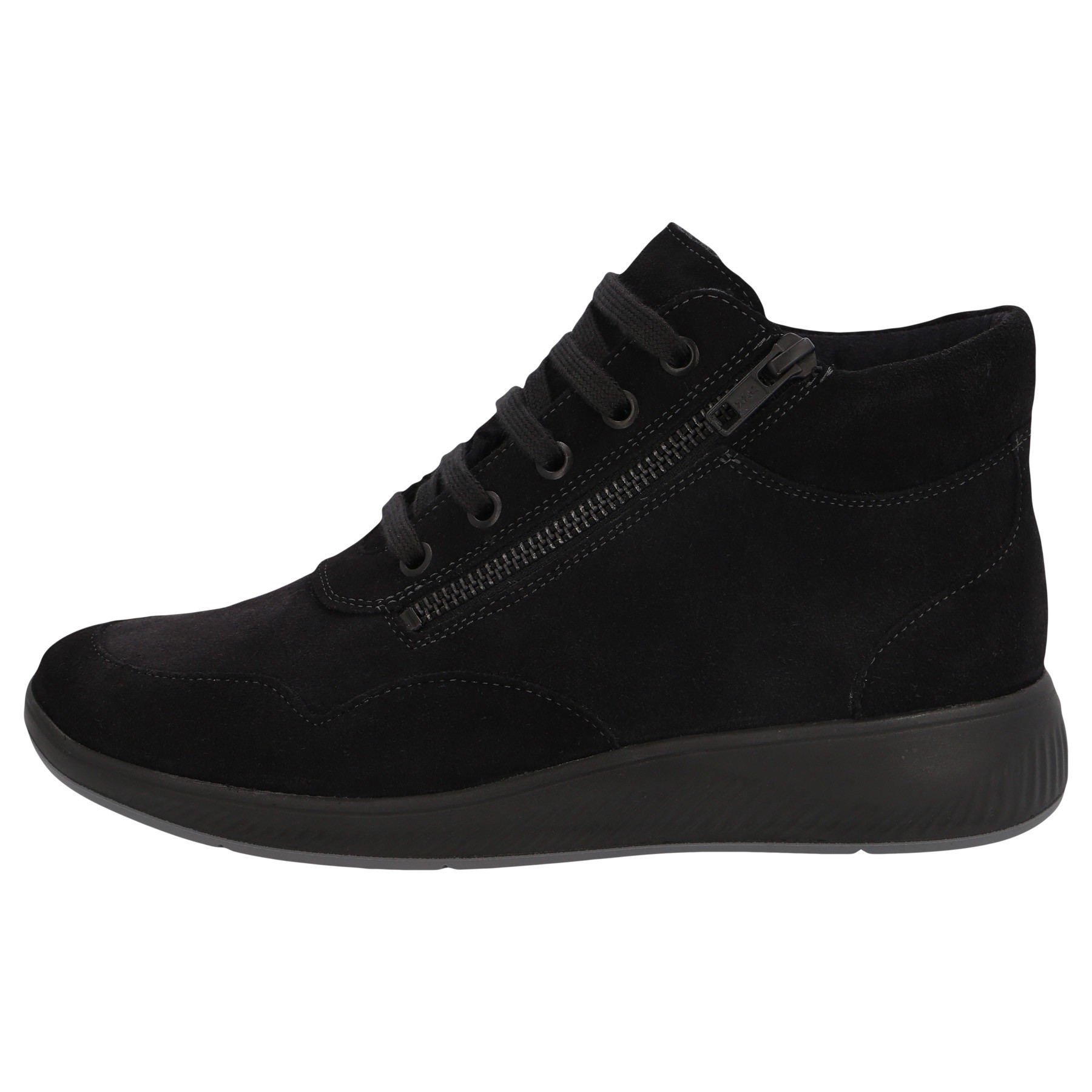 schwarze stiefel seitenansicht links