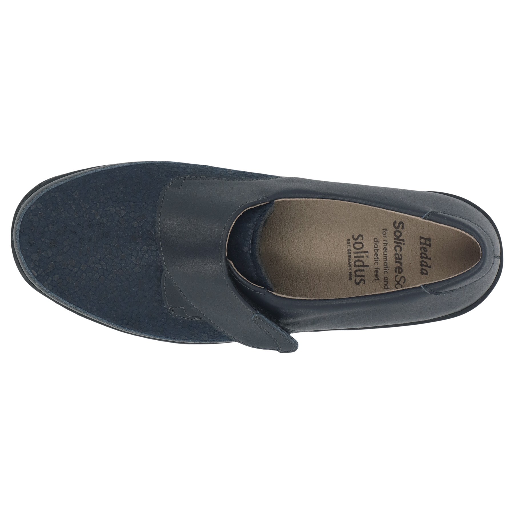 blaue slipper draufsicht