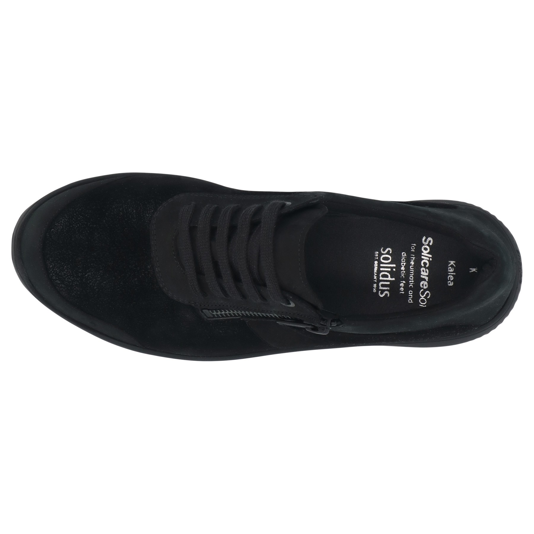 schwarze halbschuh draufsicht
