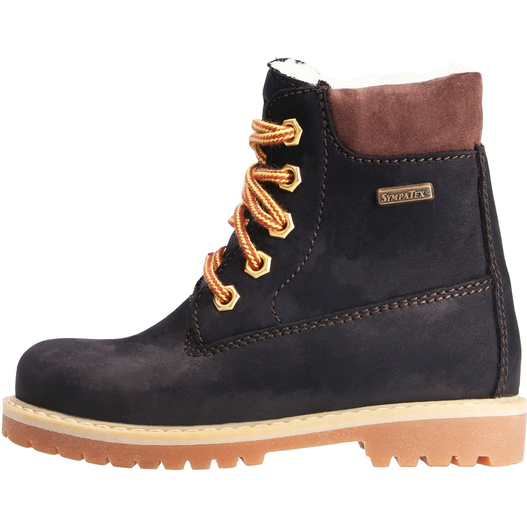 blaue stiefeletten seitenansicht links