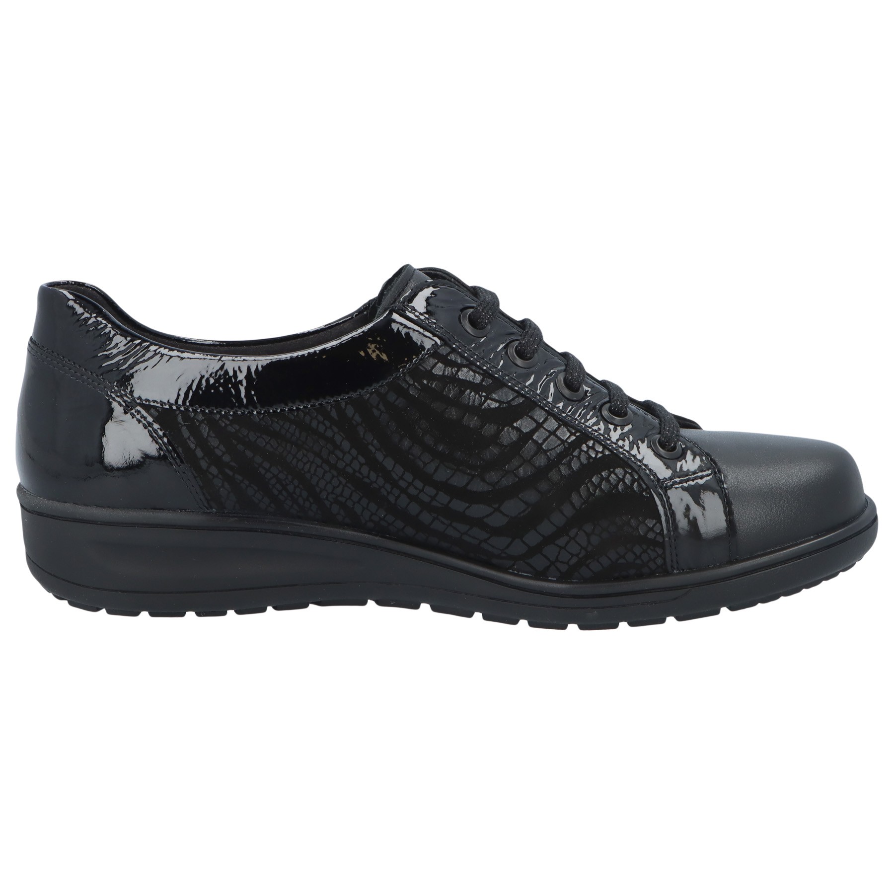 schwarze halbschuh seitenansicht rechts