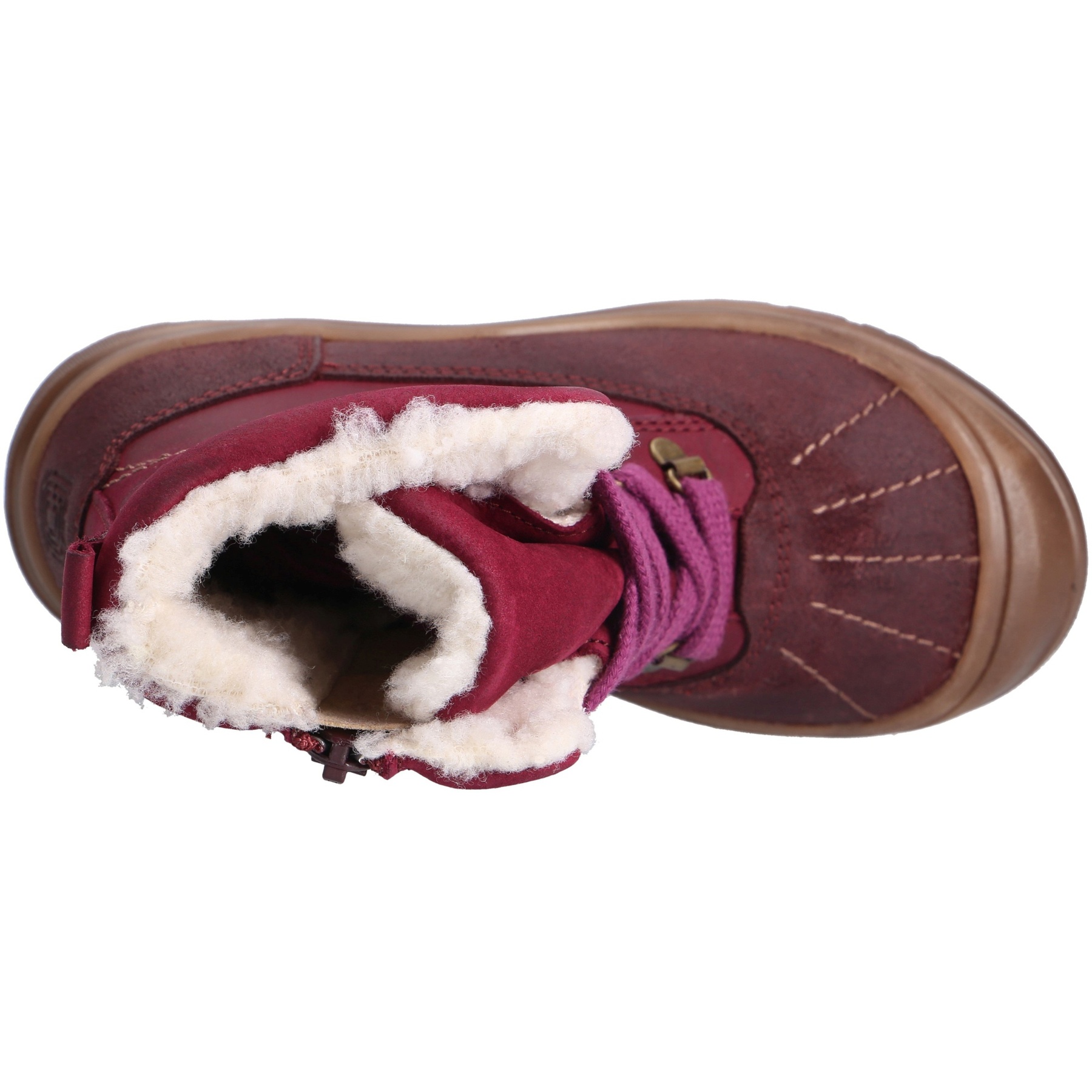 rote stiefeletten draufsicht