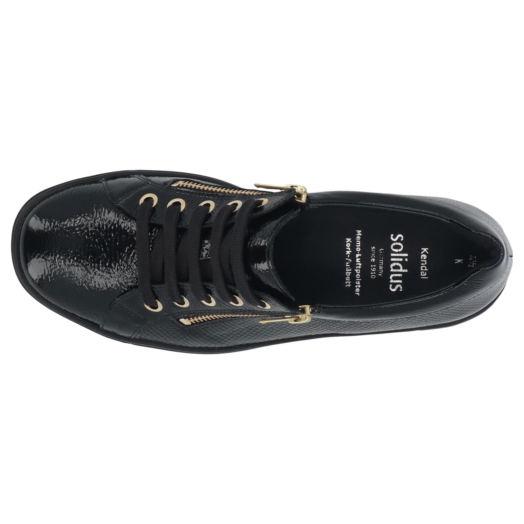 schwarze halbschuh draufsicht