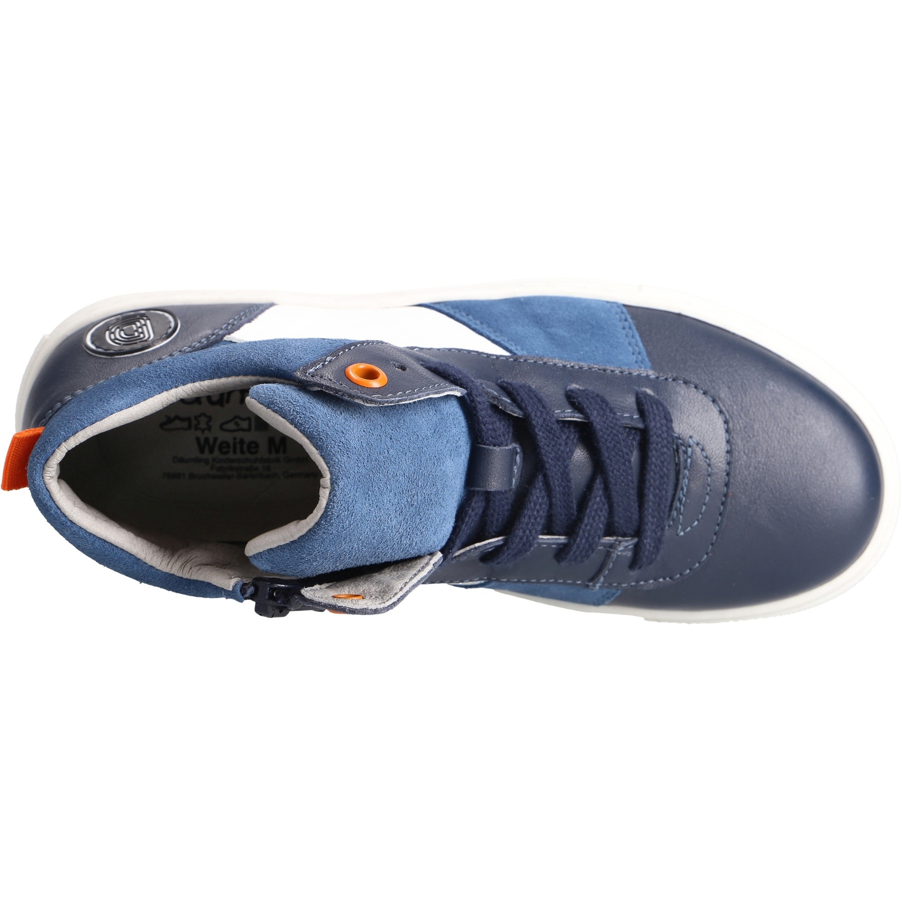 blaue mid cut draufsicht