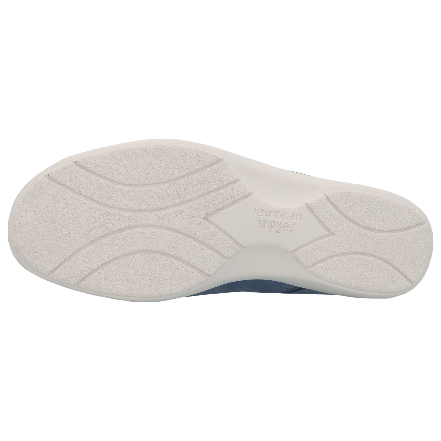 blaue sandale sohlenansicht