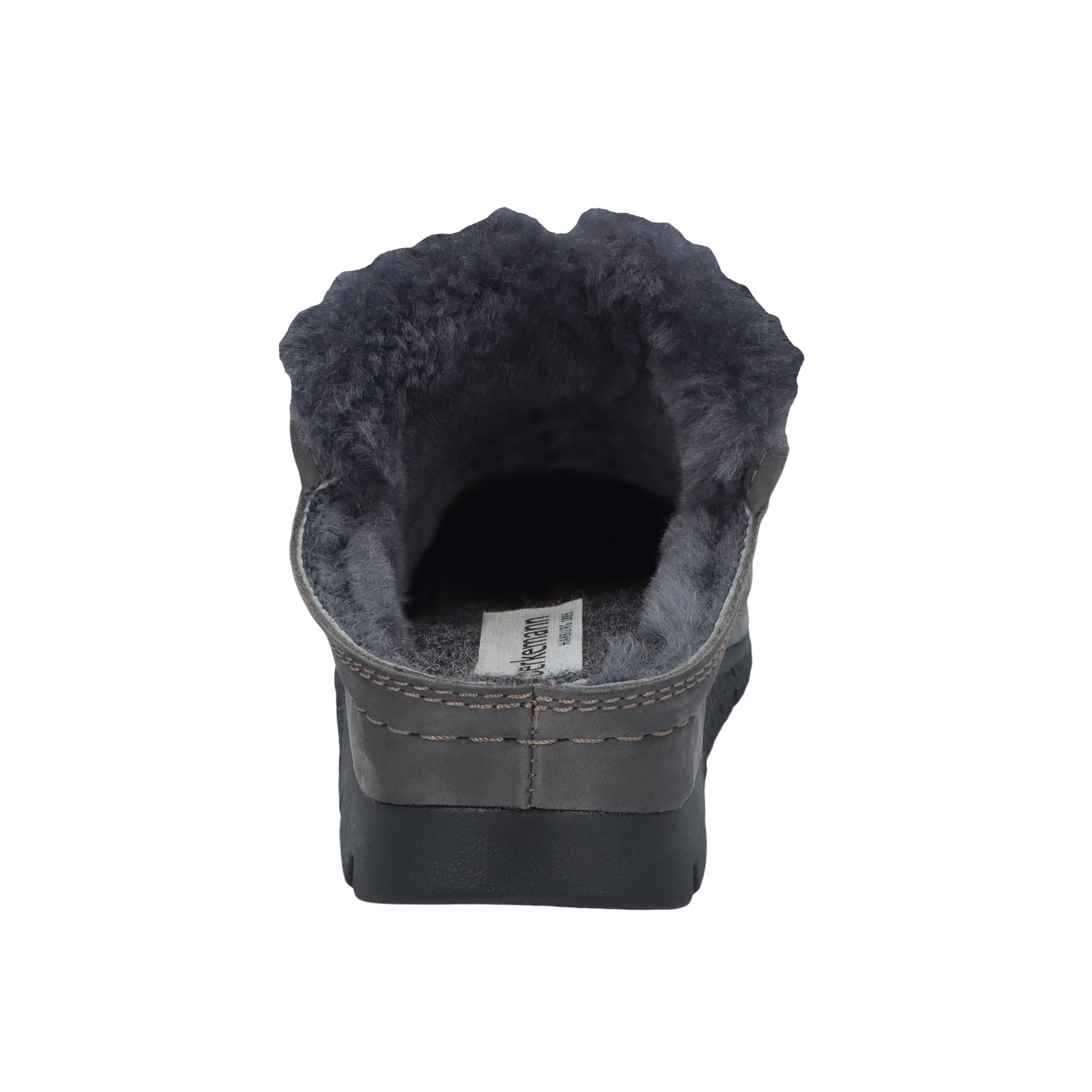 braune clogs hinteransicht