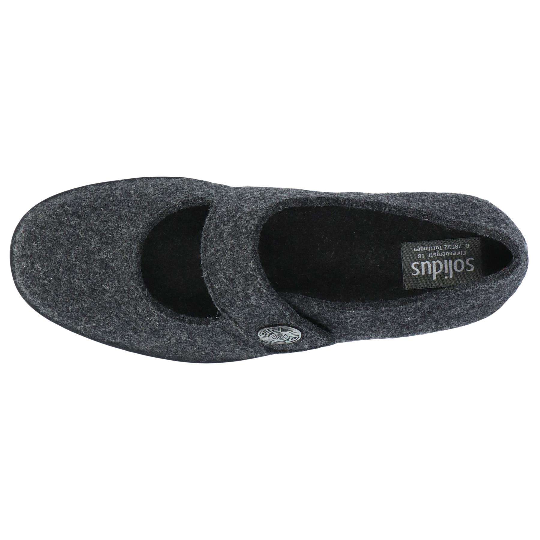 graue slipper draufsicht