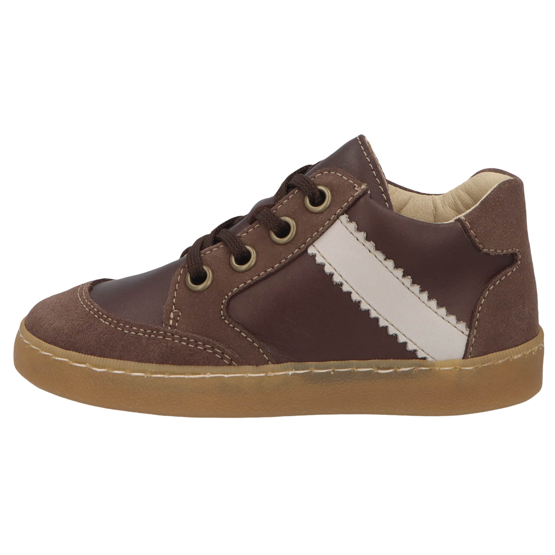 braune lauflernschuhe seitenansicht links