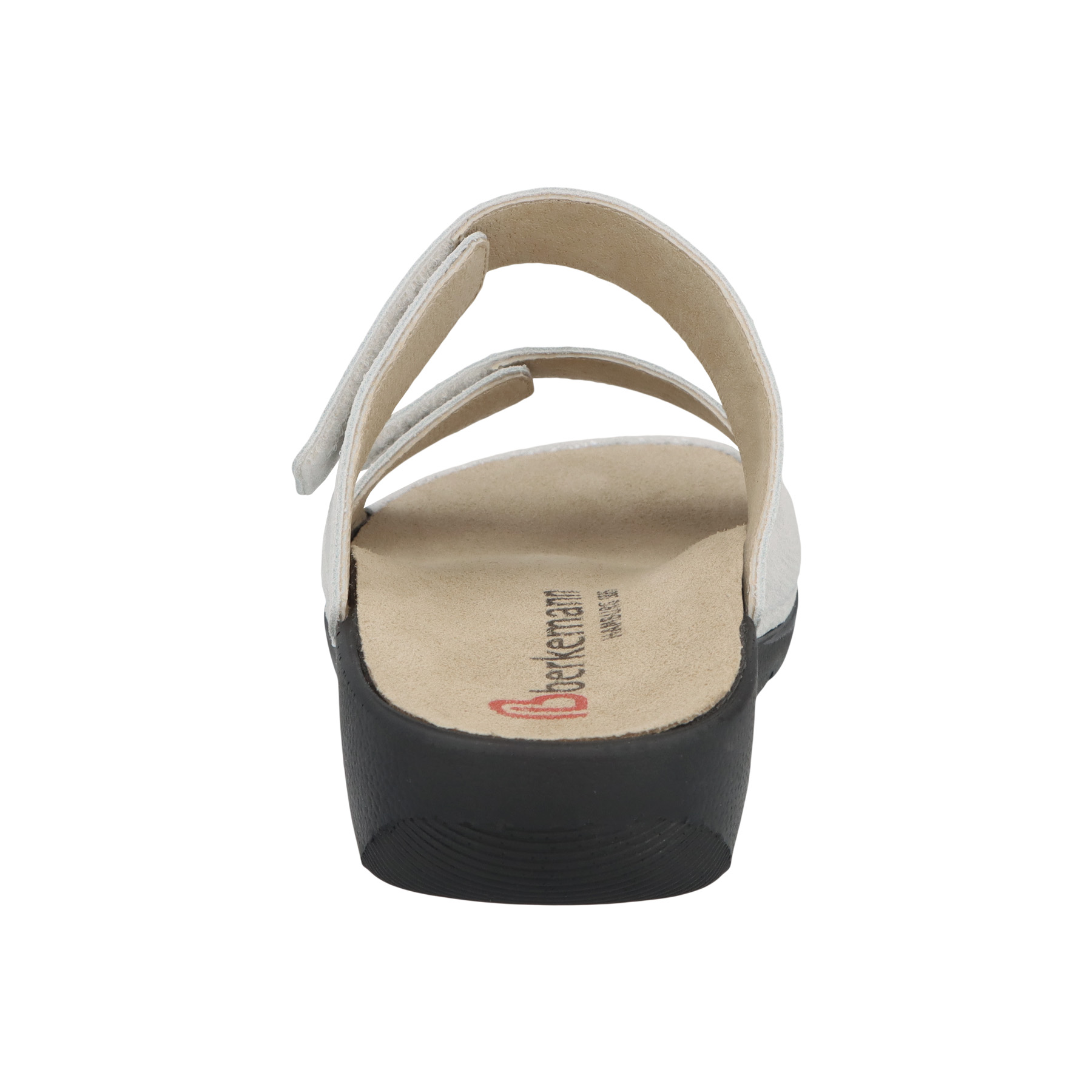 weiße pantolette hinteransicht