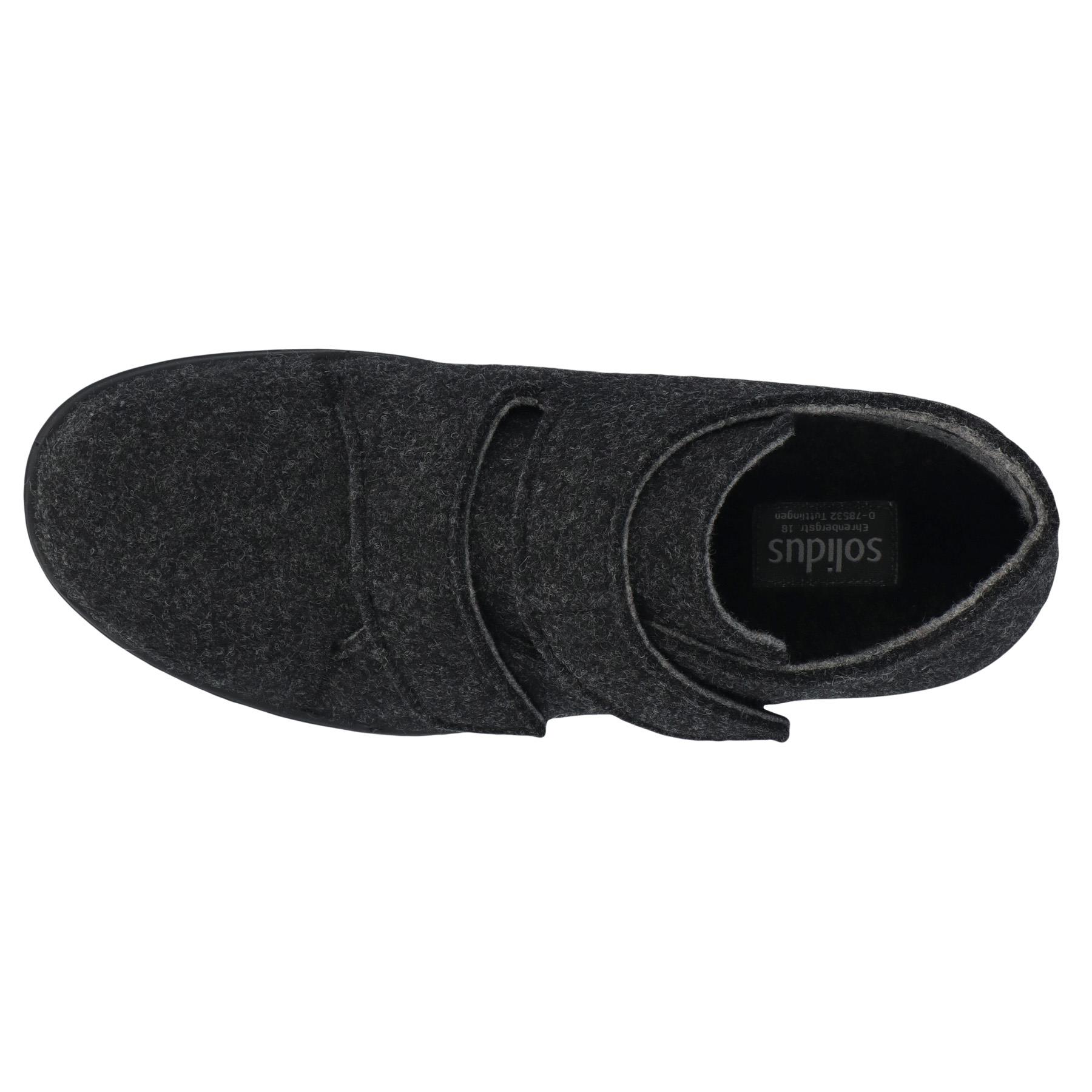 graue hausschuhe draufsicht