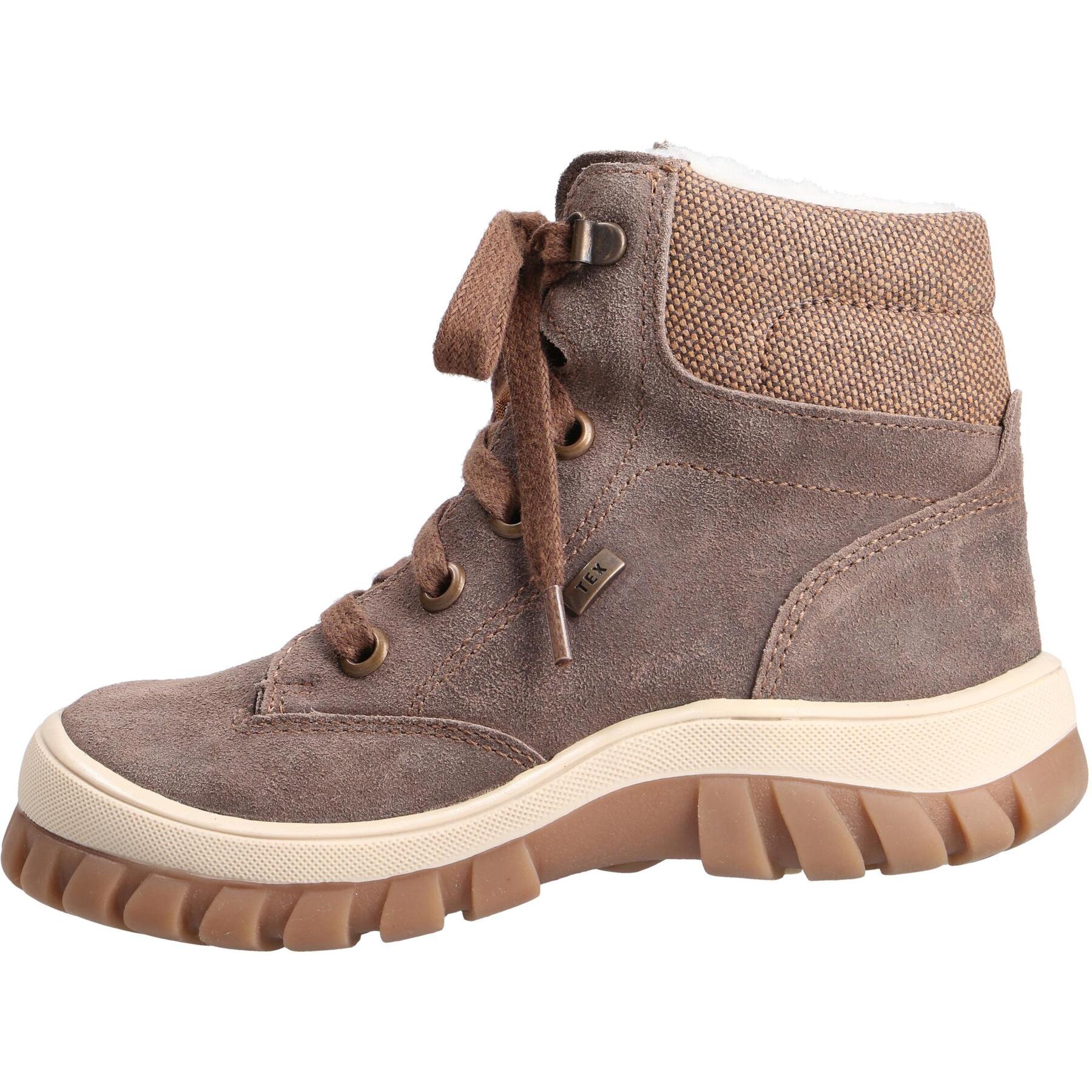 braune stiefeletten seitenansicht links