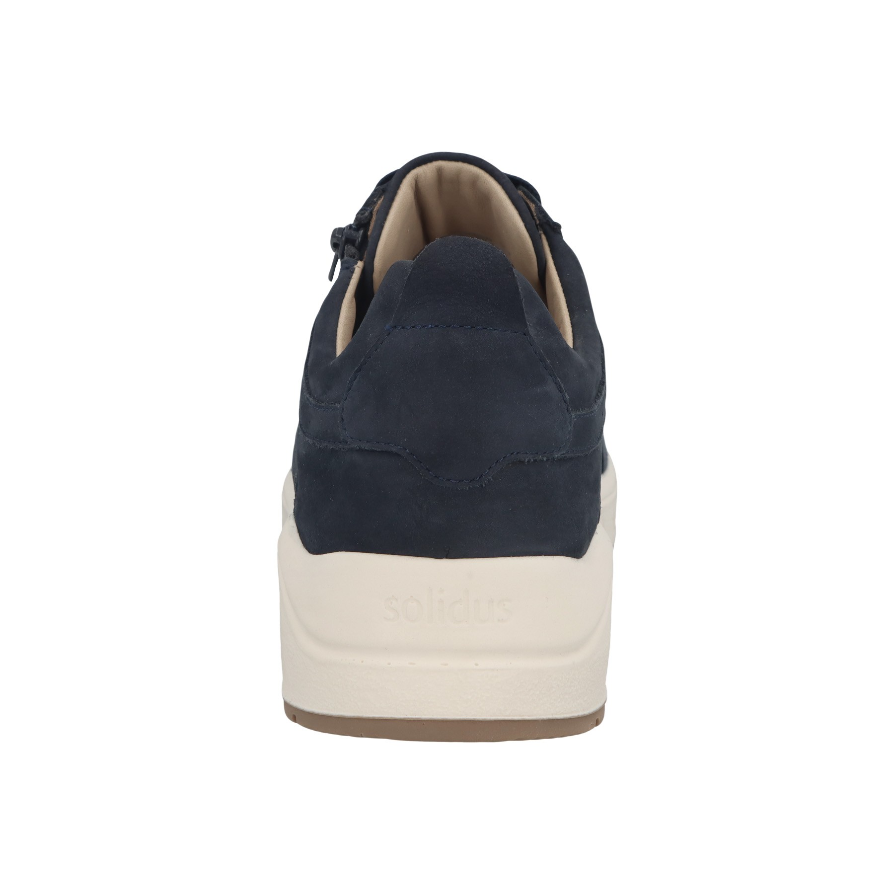 blaue halbschuh hinteransicht
