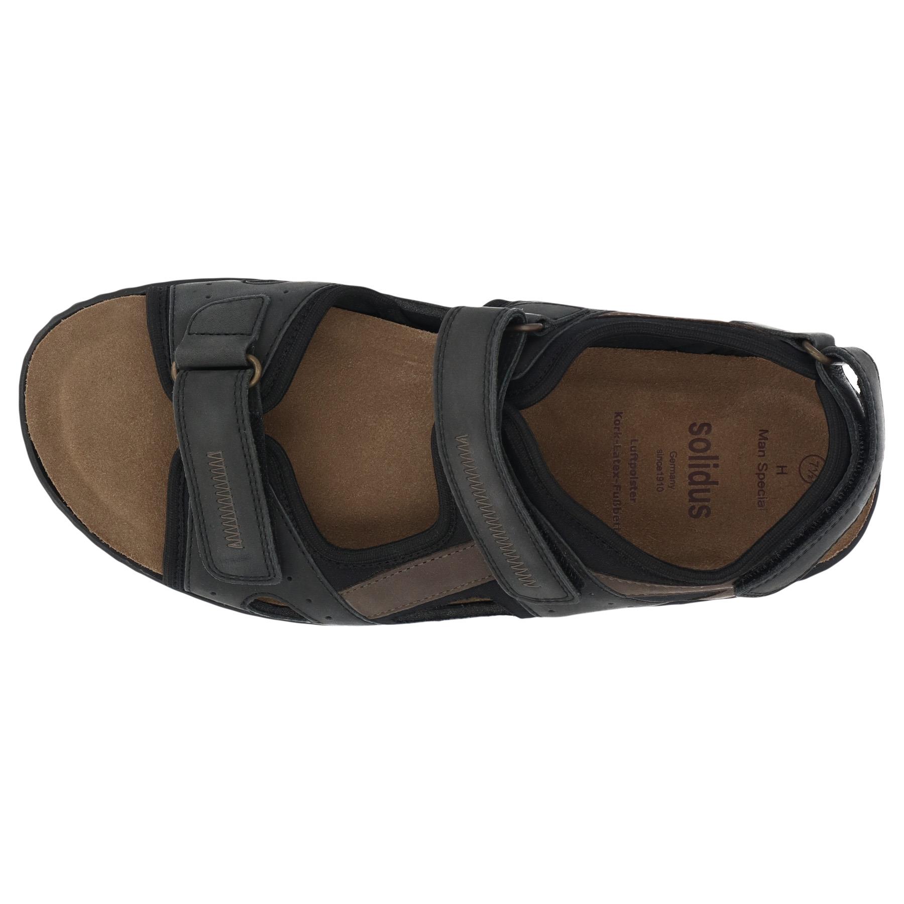 schwarze sandale draufsicht