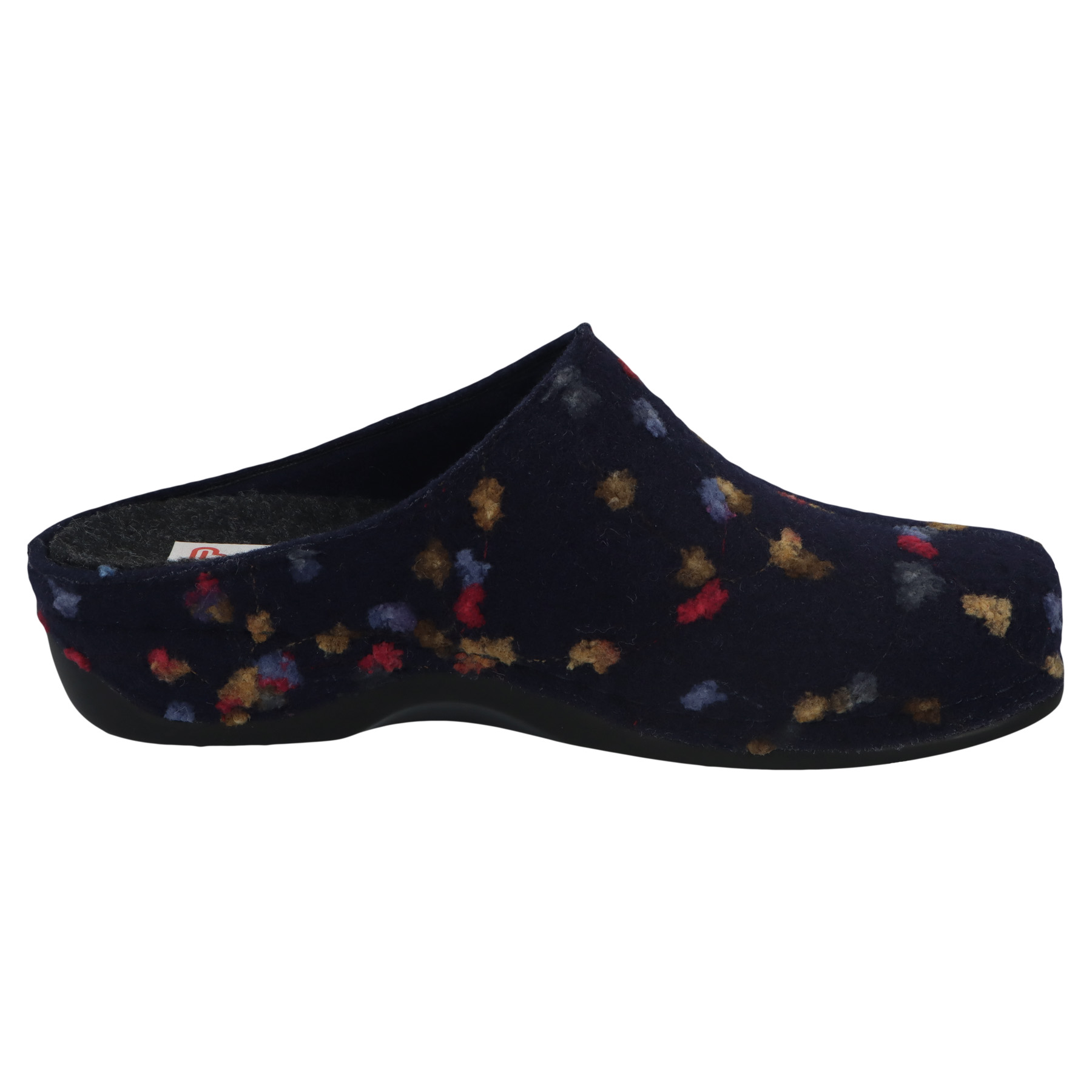 blaue hausschuhe seitenansicht rechts