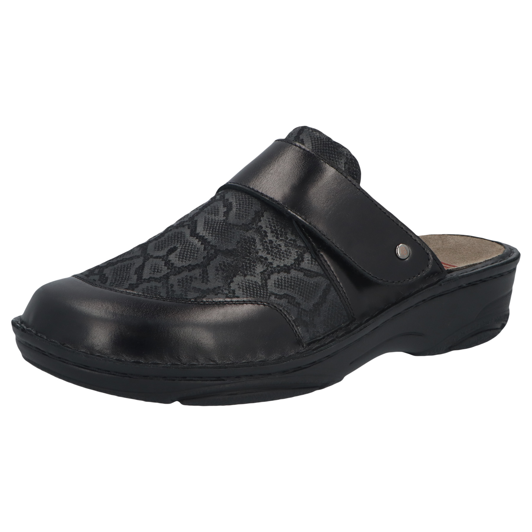 schwarze clogs 3-4 ansicht