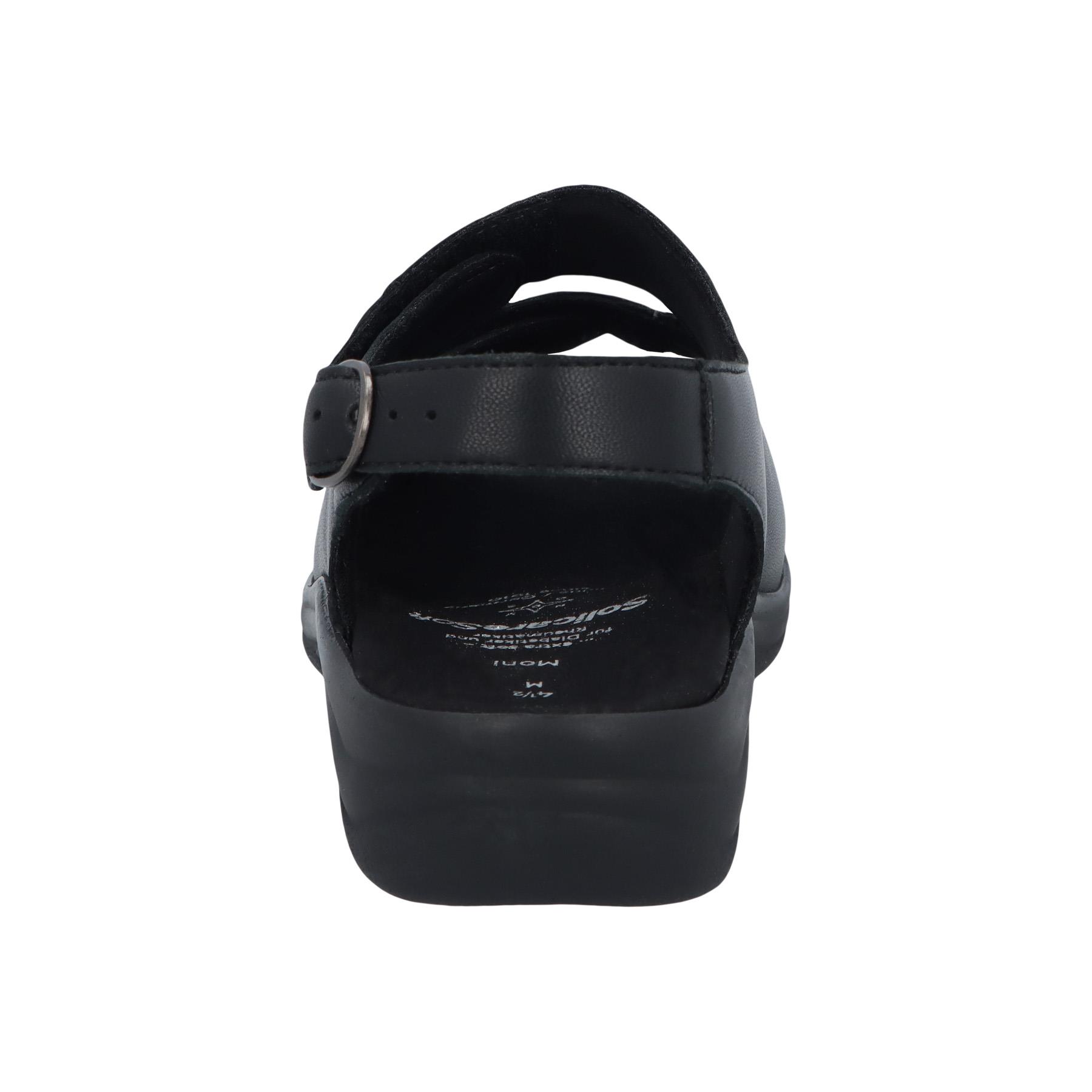 schwarze sandale hinteransicht