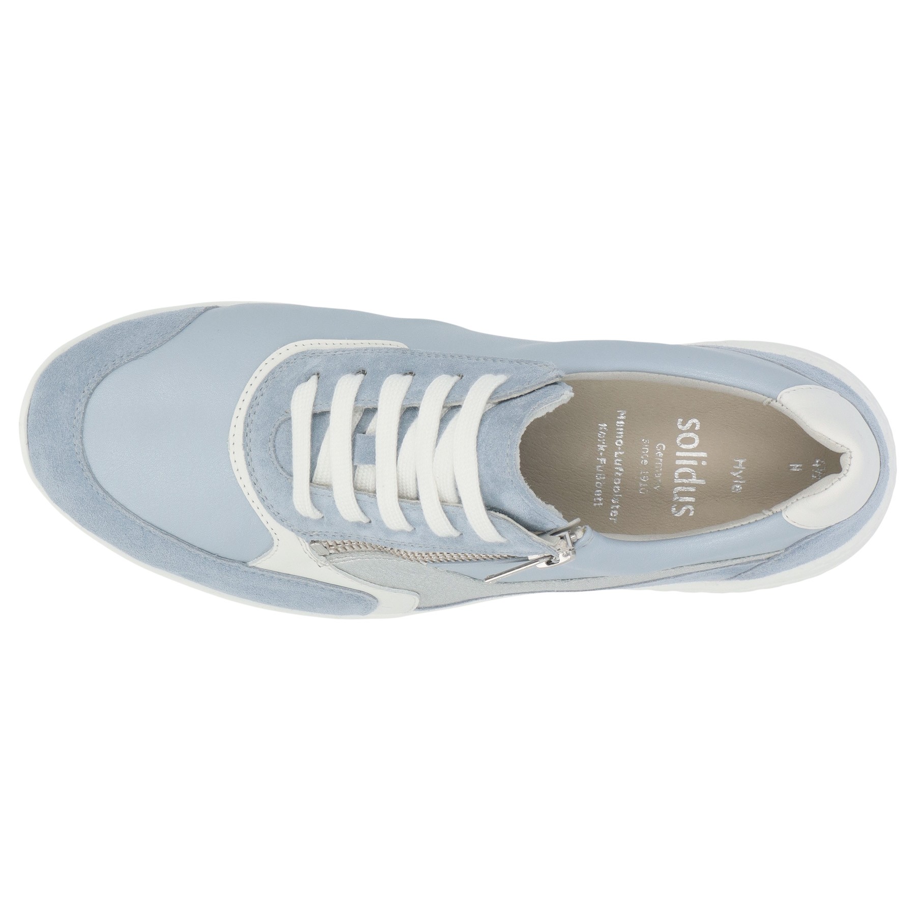 blaue halbschuh draufsicht