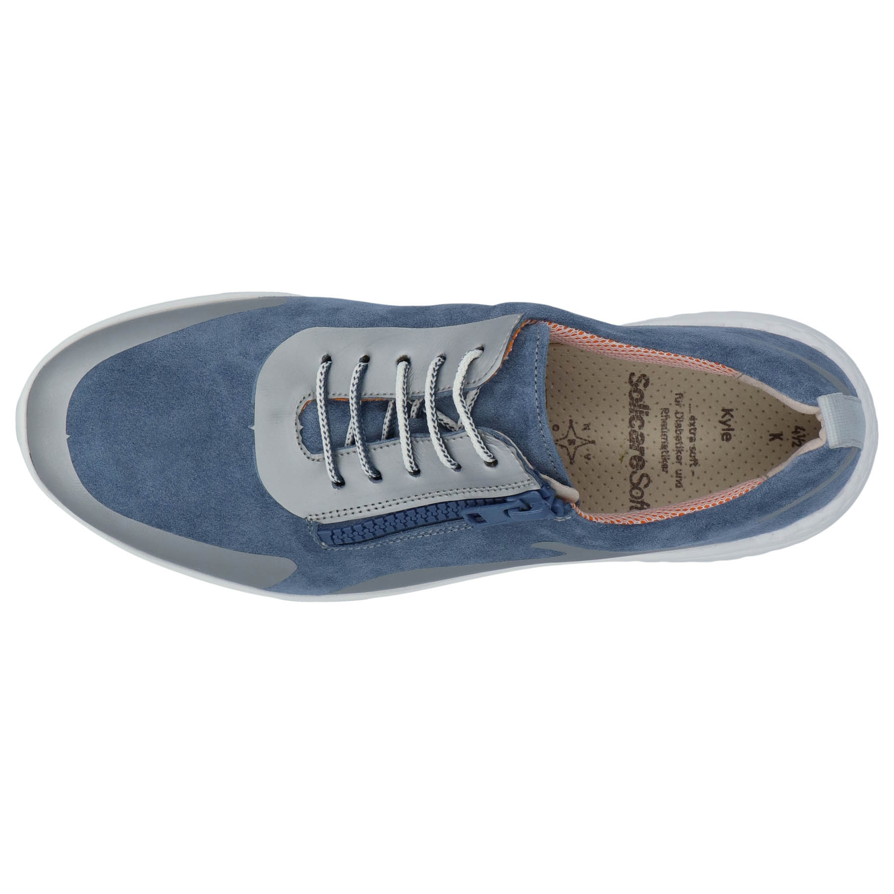 blaue halbschuh draufsicht