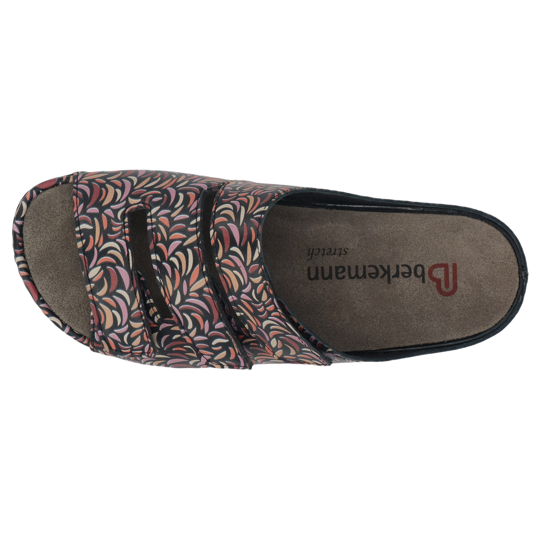 mehrfarbige pantolette draufsicht