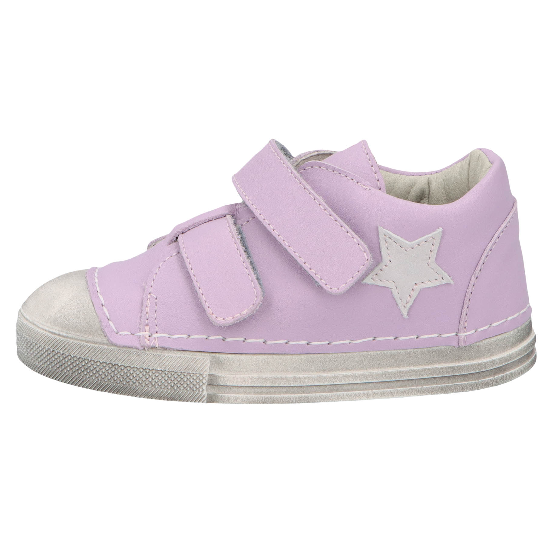 rote lauflernschuhe seitenansicht links