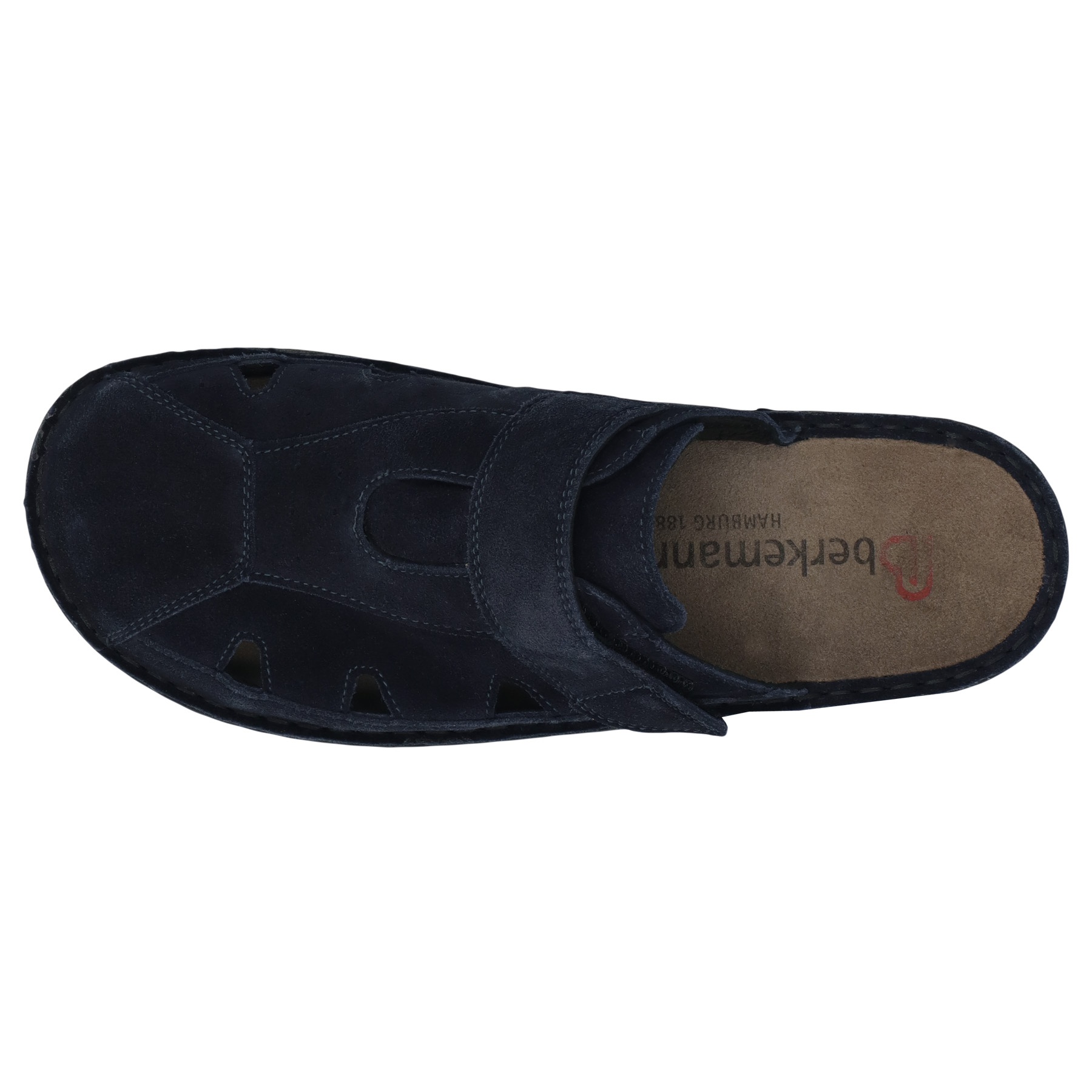 blaue clogs draufsicht